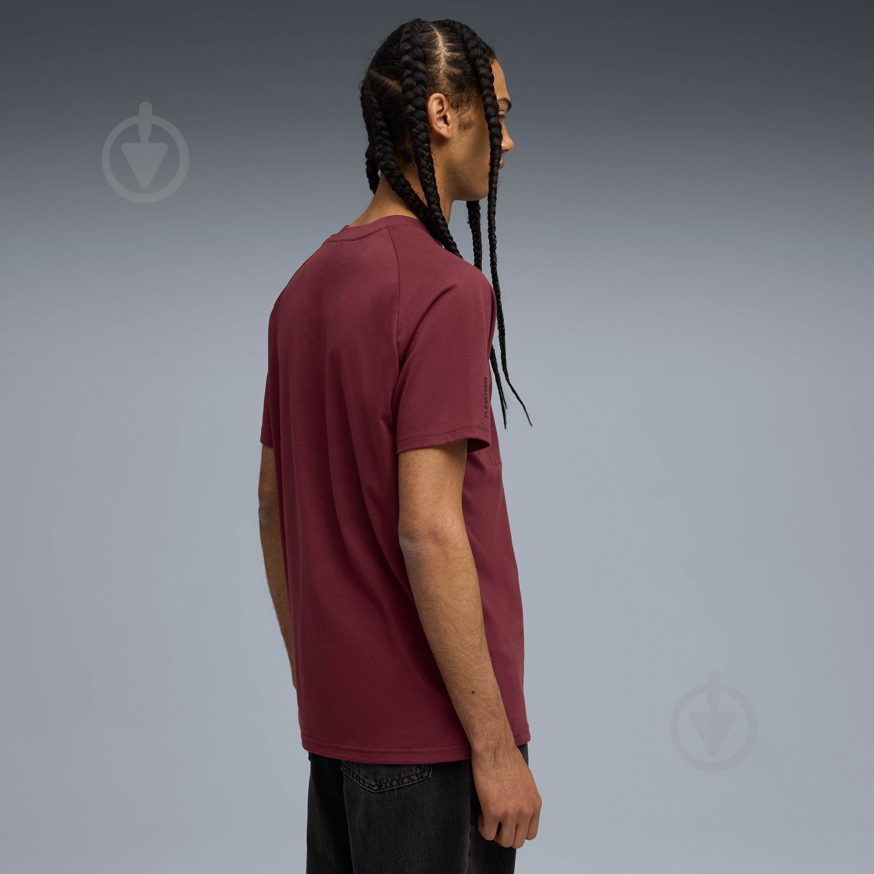 Футболка Puma PUMATECH Pocket Tee 62967396 р.2XL бордовый - фото 2