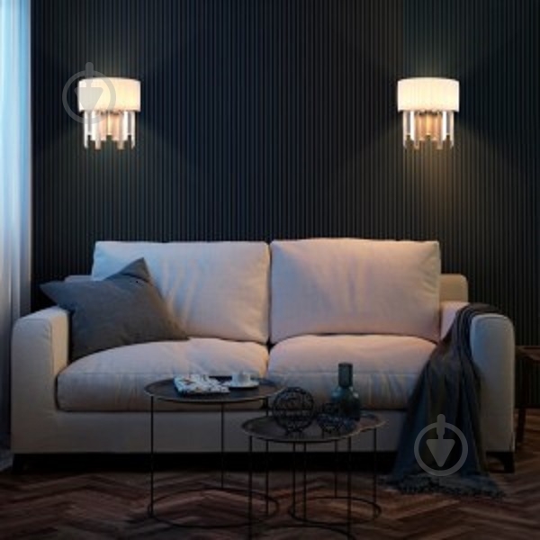 Бра Strotskis Amantea 2x40 Вт E14 хром/прозрачный 10106/2 (хром) - фото 4