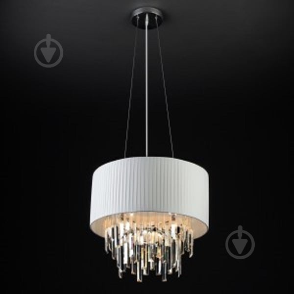 Люстра подвесная Strotskis Amantea 6x40 Вт E14 хром/белый 10106/6 - фото 6