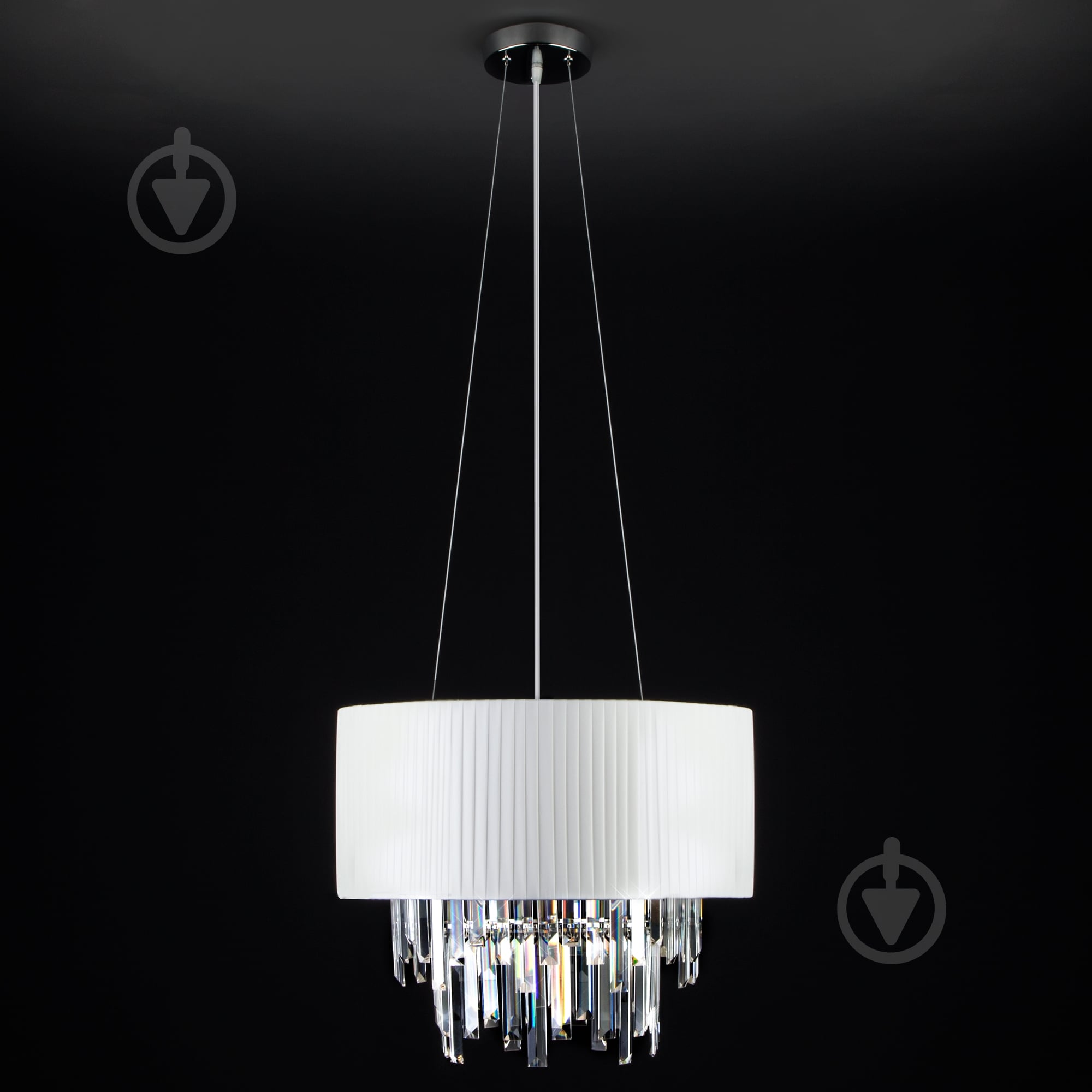 Люстра подвесная Strotskis Amantea 6x40 Вт E14 хром/белый 10106/6 - фото 8