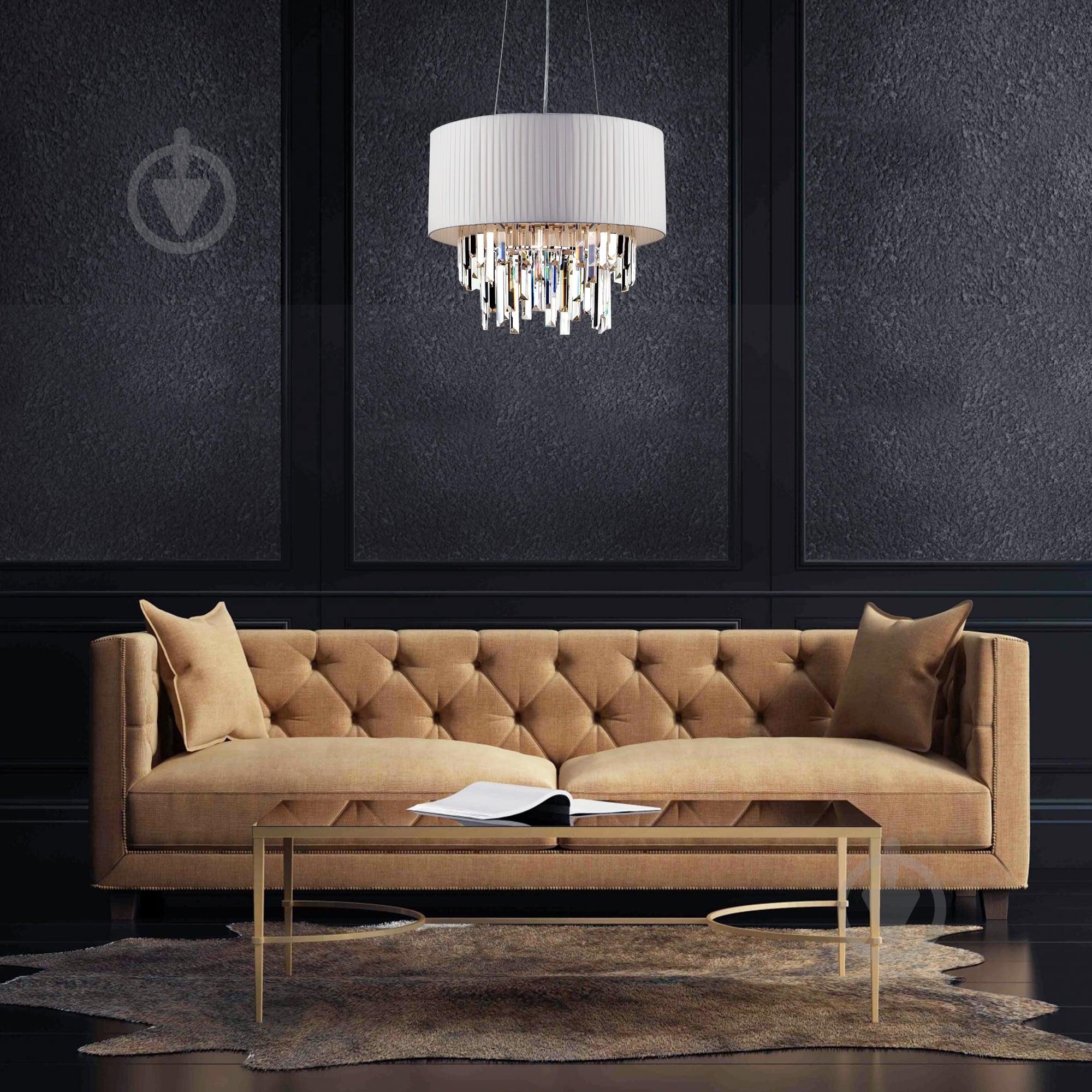 Люстра подвесная Strotskis Amantea 6x40 Вт E14 хром/белый 10106/6 - фото 11