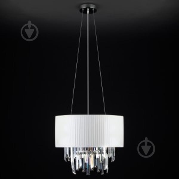 Люстра подвесная Strotskis Amantea 6x40 Вт E14 хром/белый 10106/6 - фото 5