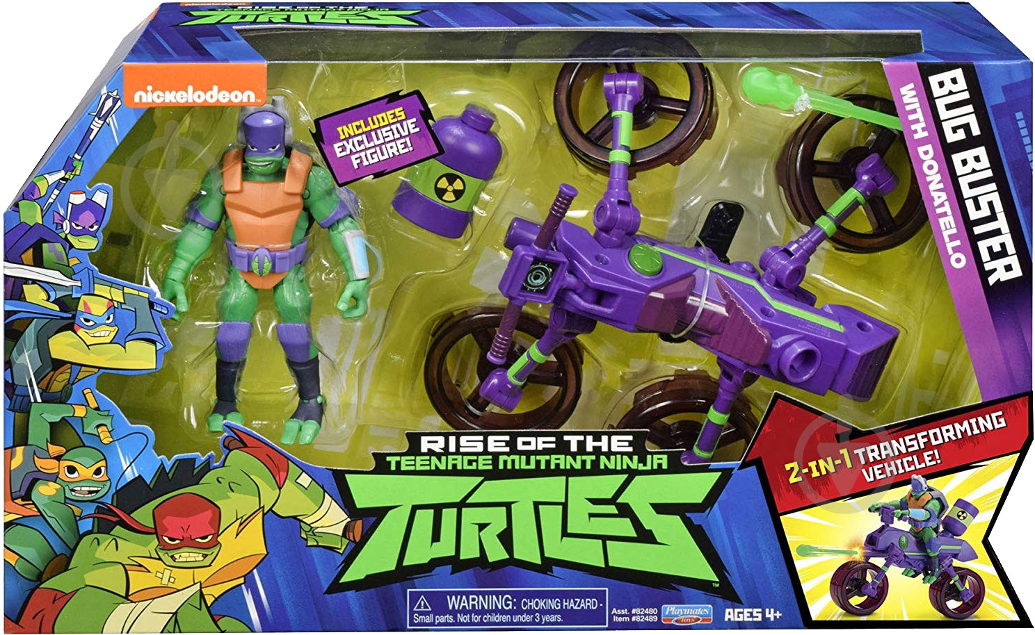 ᐉ Фигурка TMNT Эволюция черепашек-ниндзя Донателло с мотоциклом