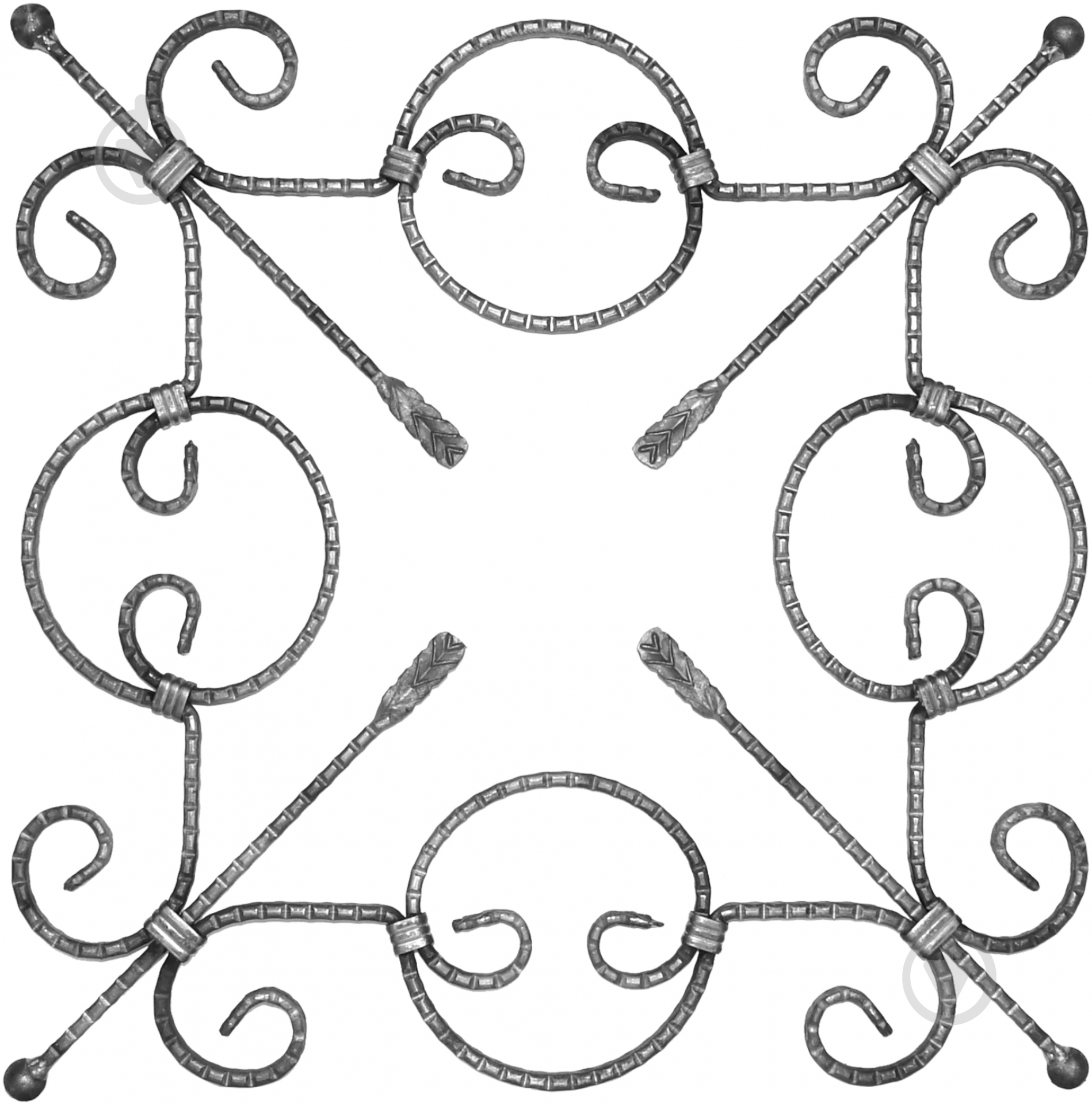 Розетка кованая 13.301 500х500х12х6 мм - фото 1