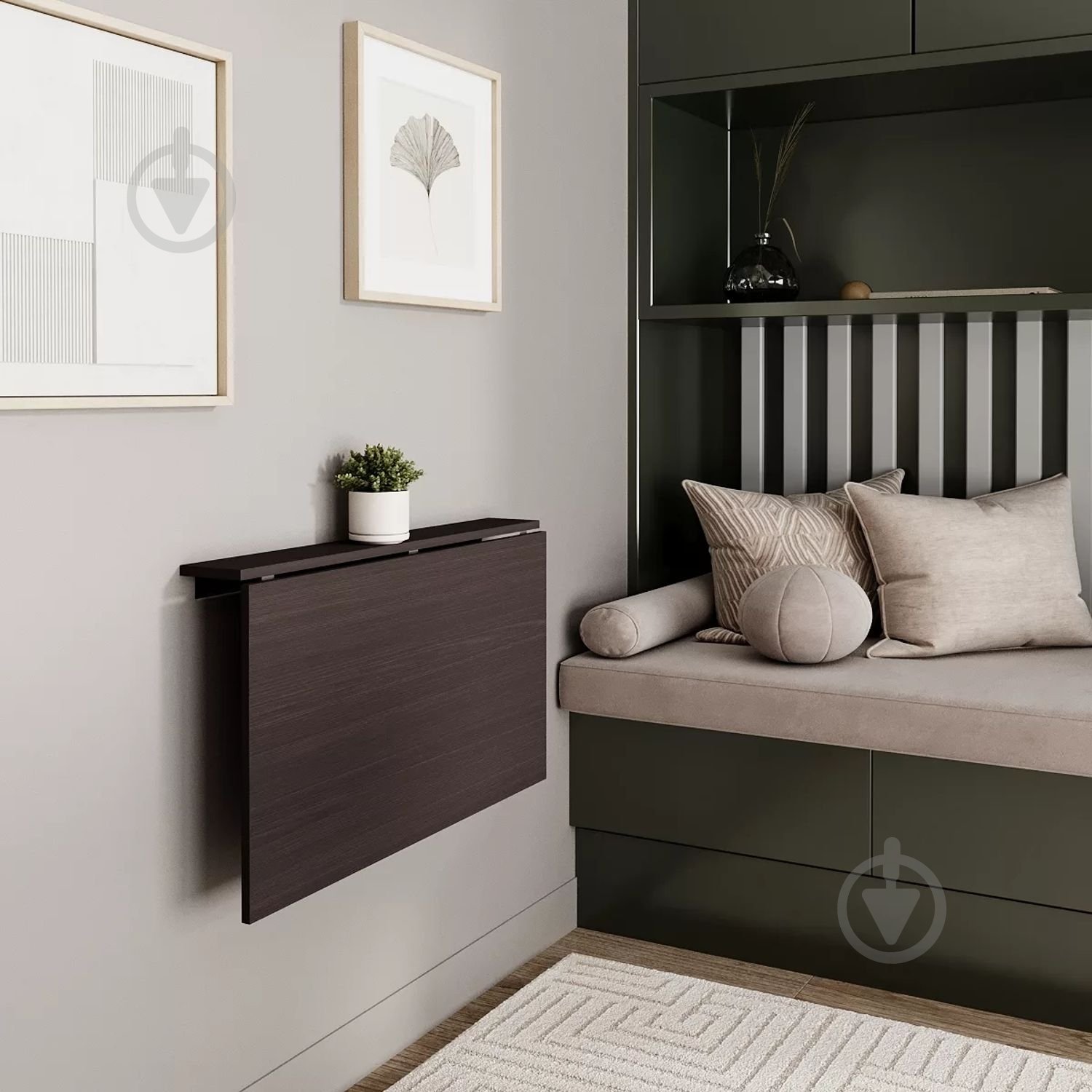 Стол-трансформер ART IN HEAD Мини 500x900x400мм венге/черный - фото 5