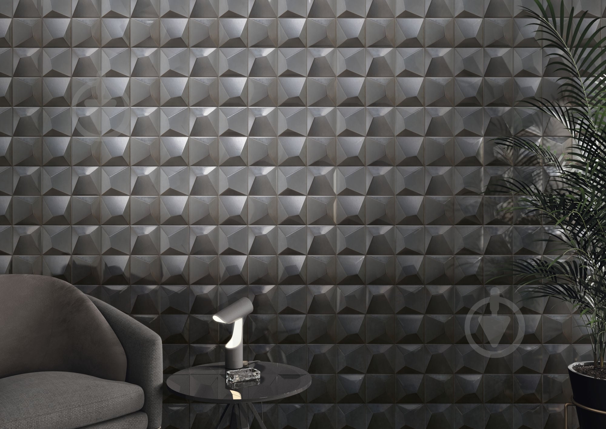 Плитка Cifre Vertex Curve Black 15x15 - фото 5