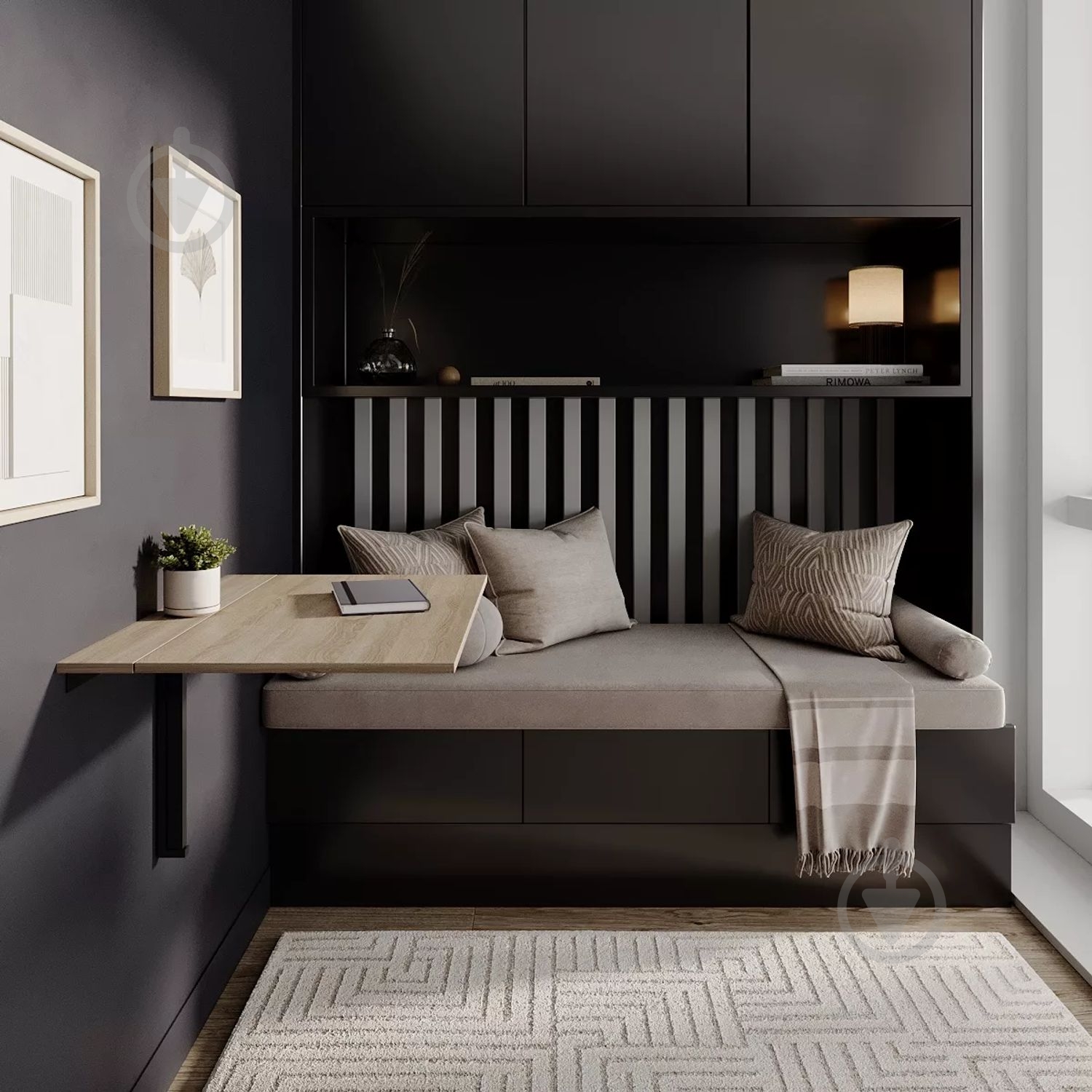 Стол-трансформер ART IN HEAD Мини 500x900x400мм дуб сонома/черный - фото 4