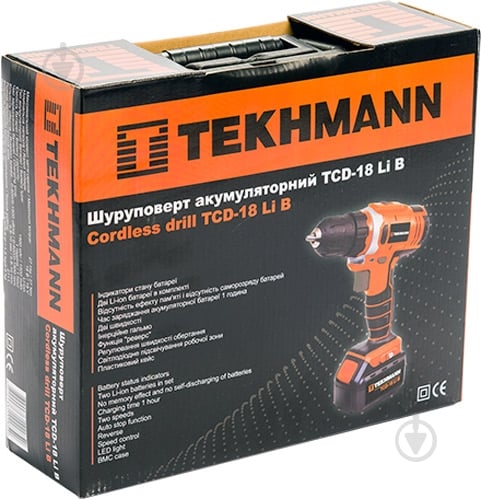 Шуруповерт акумуляторний Tekhmann TCD-18 Li B 844126 - фото 6 Шуруповерт акумуляторний Tekhmann TCD-18 Li B 844126 - фото 6