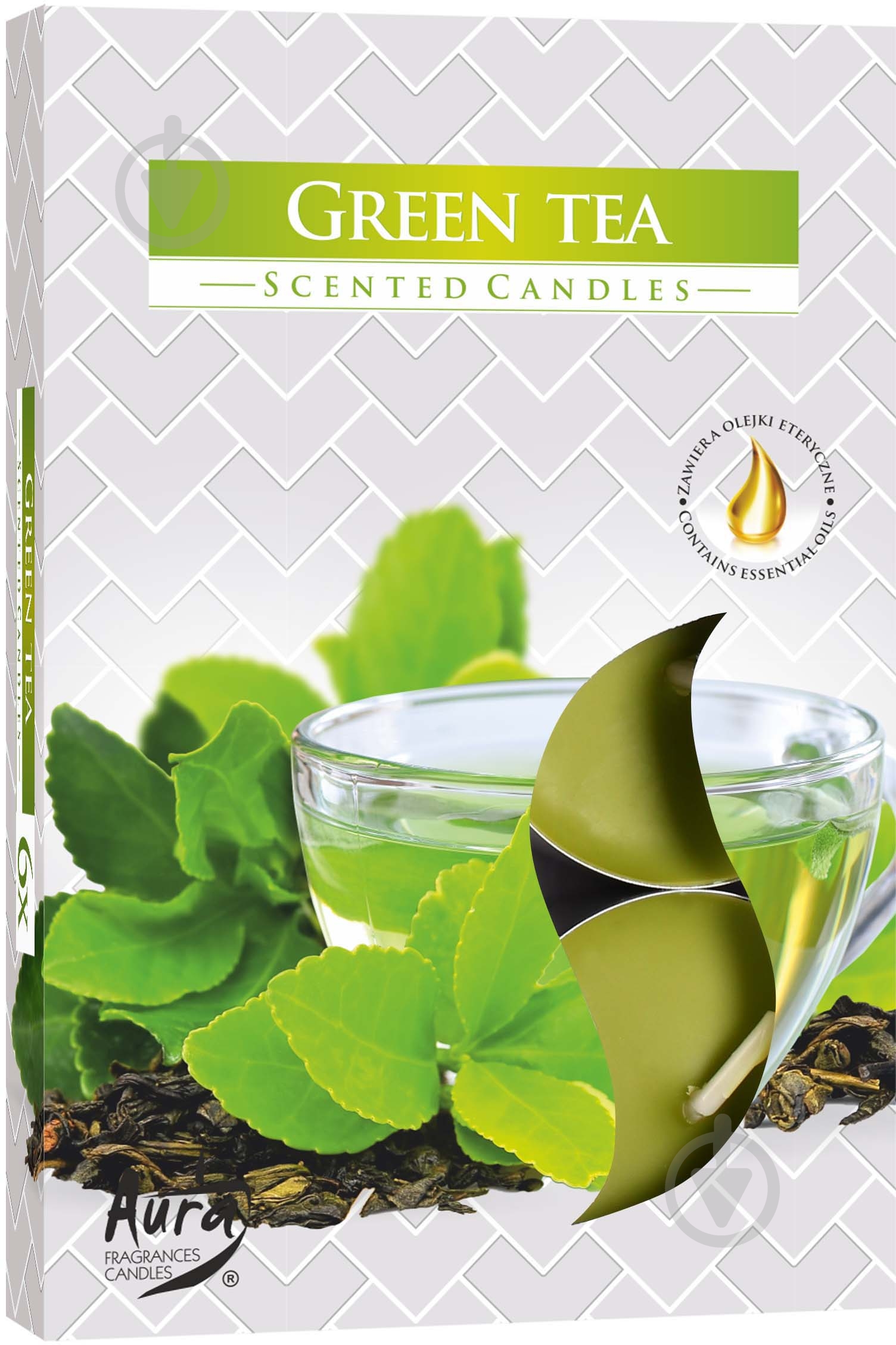 Свеча ароматическая Bispol Зеленый чай - фото 1 Свеча ароматическая Bispol Зеленый чай - фото 1