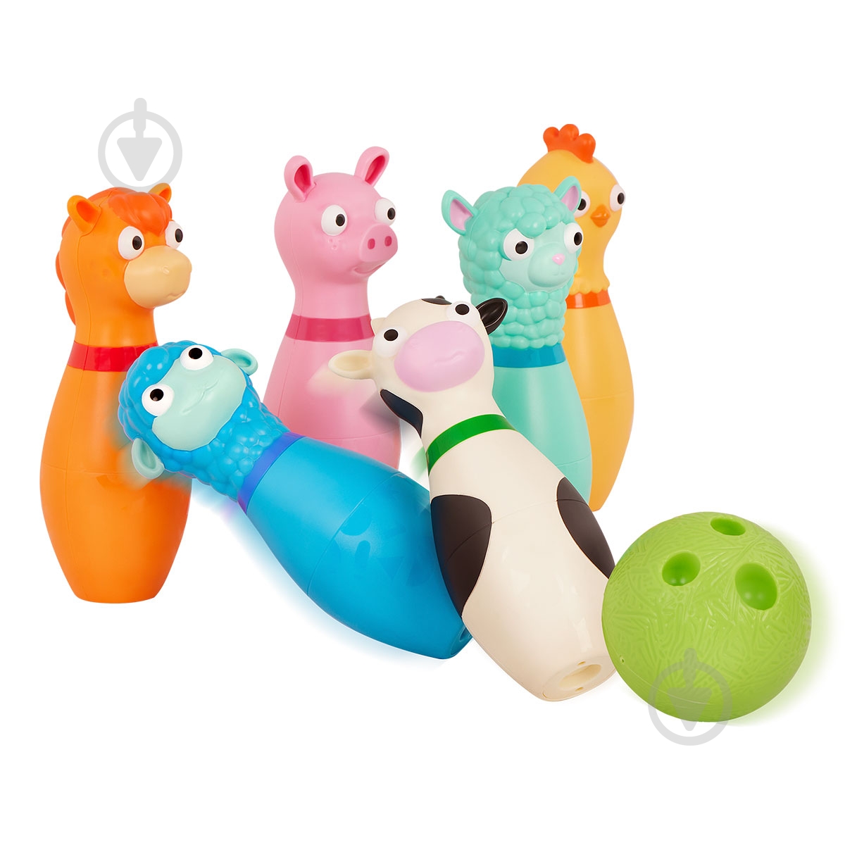 Игровой набор Battat Lite для боулинга - Веселая ферма BT1802Z - фото 4 Игровой набор Battat Lite для боулинга - Веселая ферма BT1802Z - фото 4