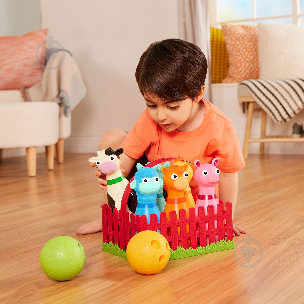 Игровой набор Battat Lite для боулинга - Веселая ферма BT1802Z - фото 8 Игровой набор Battat Lite для боулинга - Веселая ферма BT1802Z - фото 8
