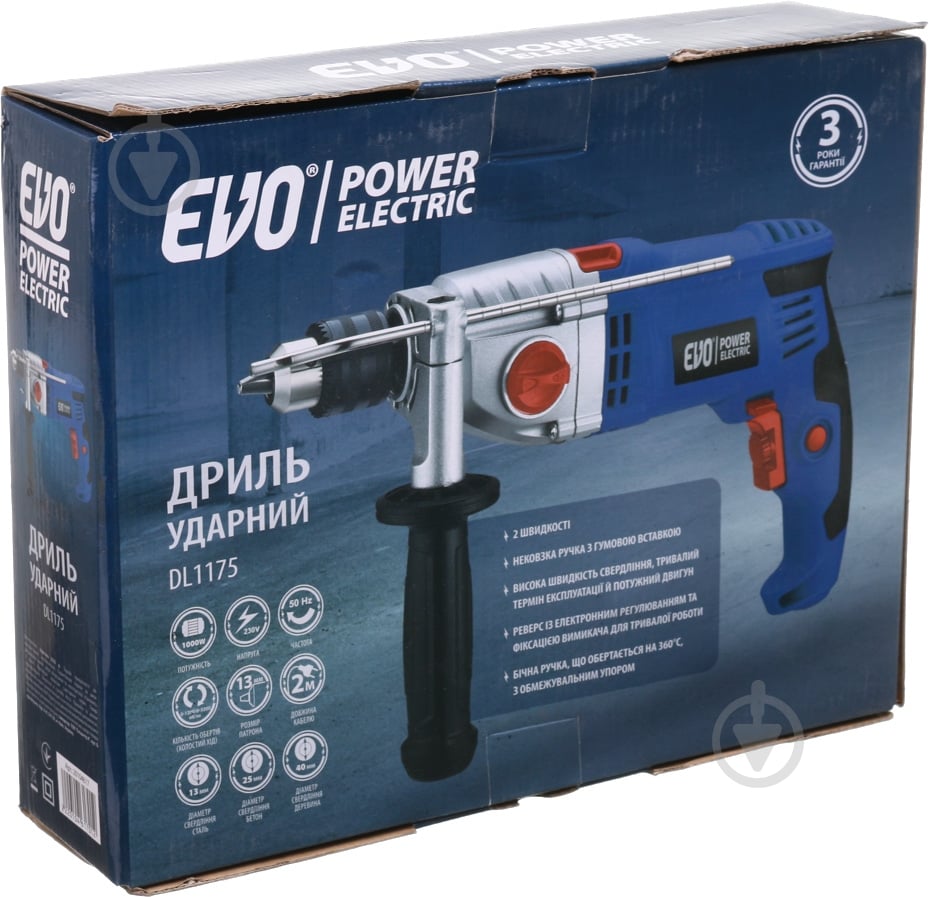 Дрель ударная EVO power electric DL1175 - фото 13