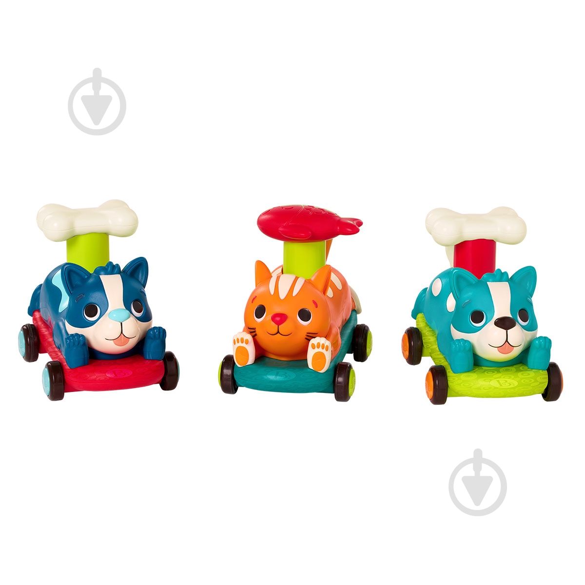 Машинка инерционная Battat серии Лапкомобили - Песик, цвет океан BX2505Z - фото 5