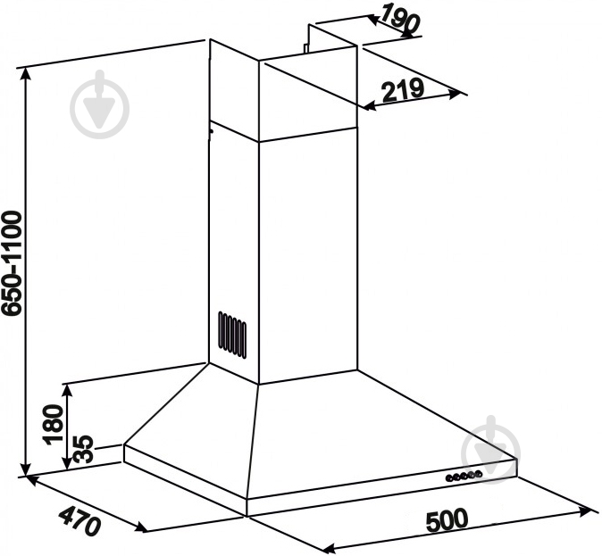 Вытяжка Eleyus Kent 700 50 WH - фото 9