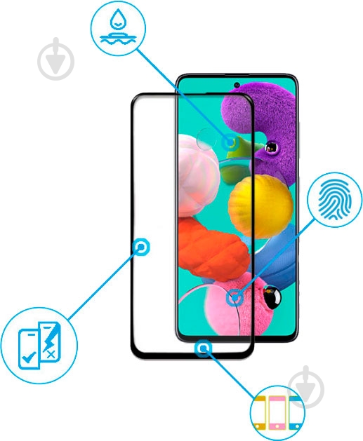 Защитное стекло Piko Full Glue для Samsung A51 - фото 3