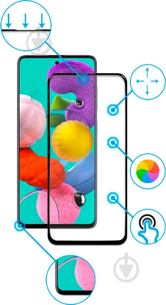 Защитное стекло Piko Full Glue для Samsung A51 - фото 2