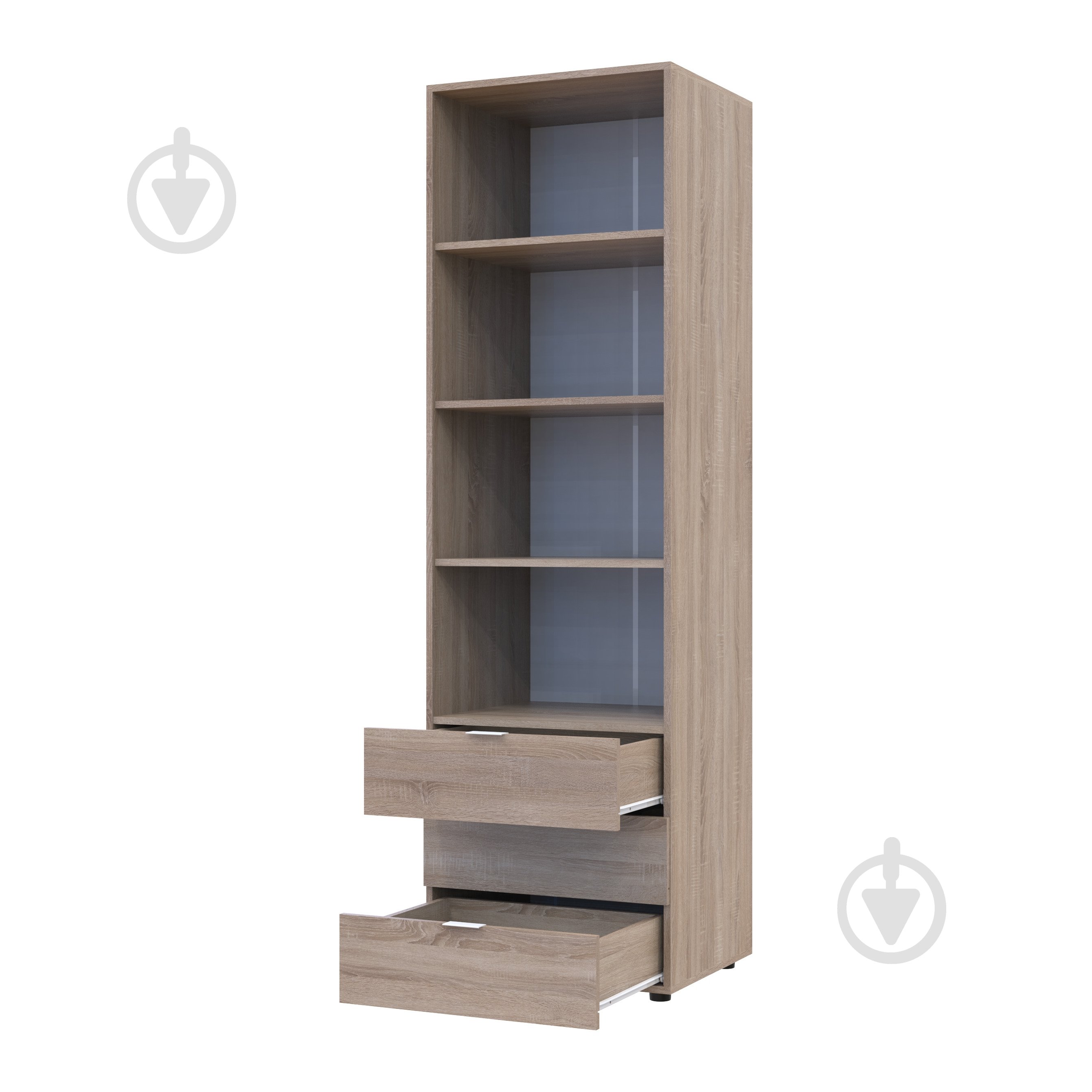 Пенал підлоговий Doros Гелар 3Ш 2034х600х495 мм дуб сонома / дуб сонома - фото 2