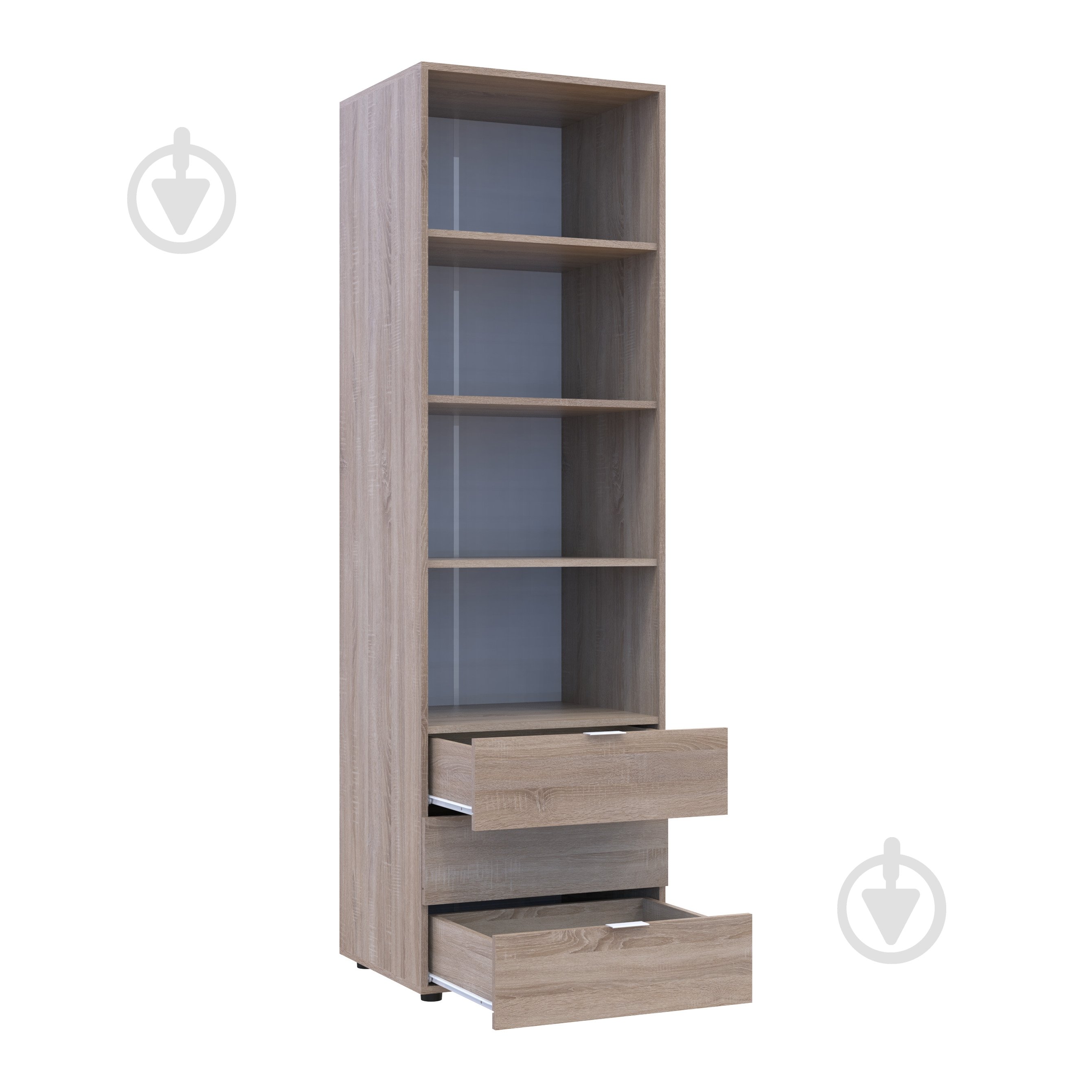 Пенал підлоговий Doros Гелар 3Ш 2034х600х495 мм дуб сонома / дуб сонома - фото 6