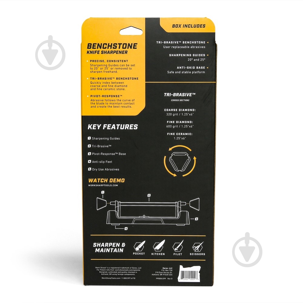 Точилка для ножей Work Sharp механическая Benchstone Sharpener WSBCHBSS-I - фото 5 Точилка для ножей Work Sharp механическая Benchstone Sharpener WSBCHBSS-I - фото 5