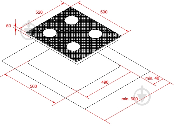 Варильна поверхня газова Interline TK 4300 WH - фото 5