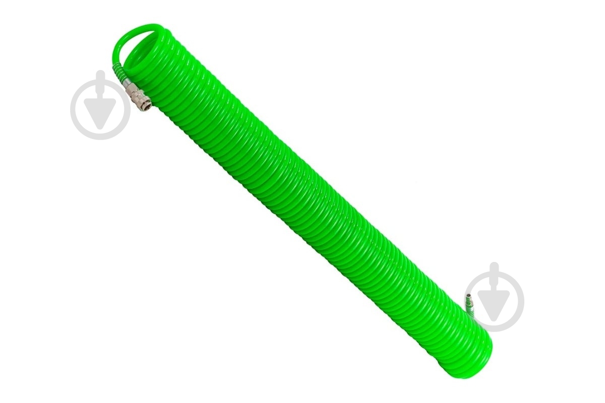 Шланг спиральный полиуретановый ROCKFORCE 12 мм х 8 мм с быстроразъемами 20 м - фото 2 Шланг спиральный полиуретановый ROCKFORCE 12 мм х 8 мм с быстроразъемами 20 м - фото 2