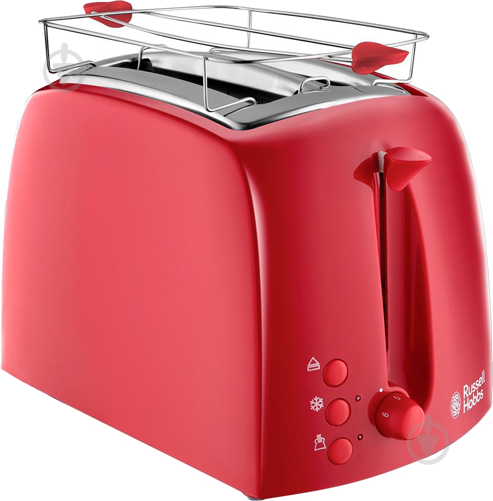 Тостер Russell Hobbs 21642-56 Textures 2 Slice red - фото 1 Тостер Russell Hobbs 21642-56 Textures 2 Slice red - фото 1