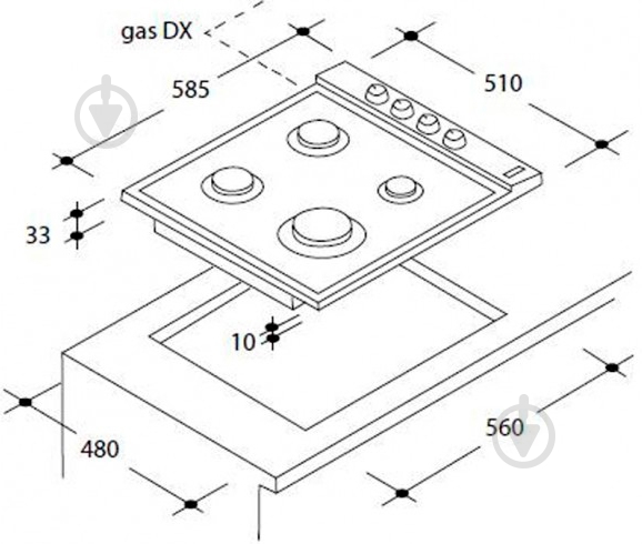 Варочная поверхность газовая Candy CLGC64SGGH - фото 2 Варочная поверхность газовая Candy CLGC64SGGH - фото 2