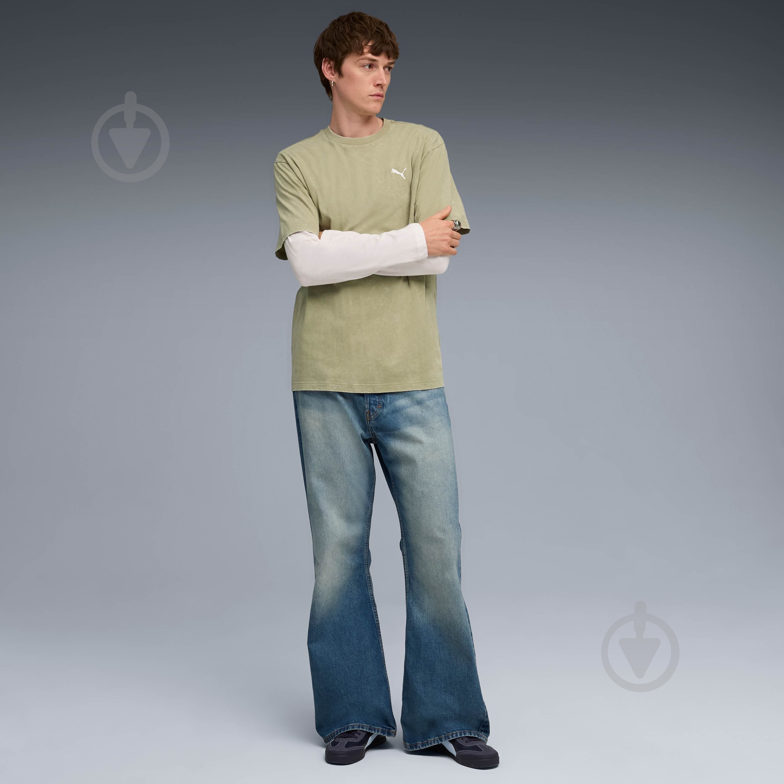 Футболка Puma ESS ELEVATED Relaxed Wash Tee 68804882 р.2XL хакі - фото 3