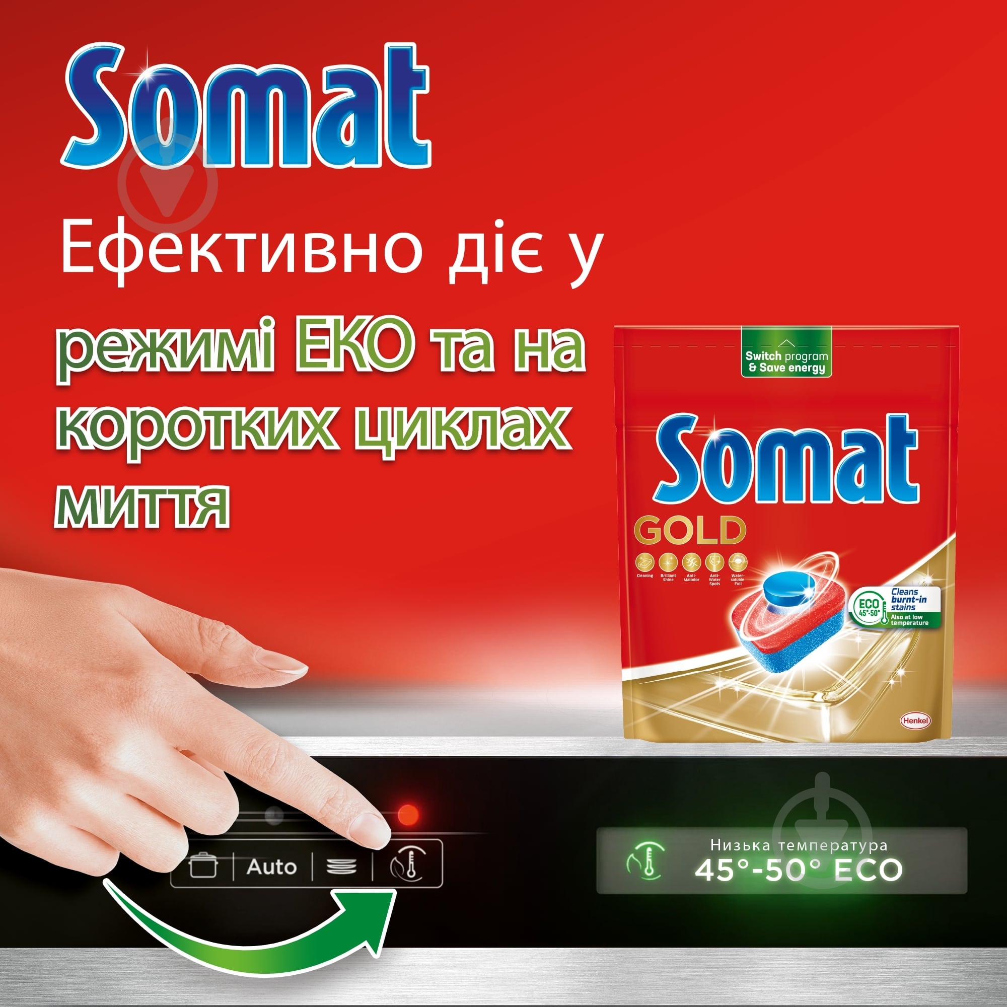 Таблетки для посудомийних машин Somat Gold (2 уп. x 72 шт.) 144 шт. - фото 4
