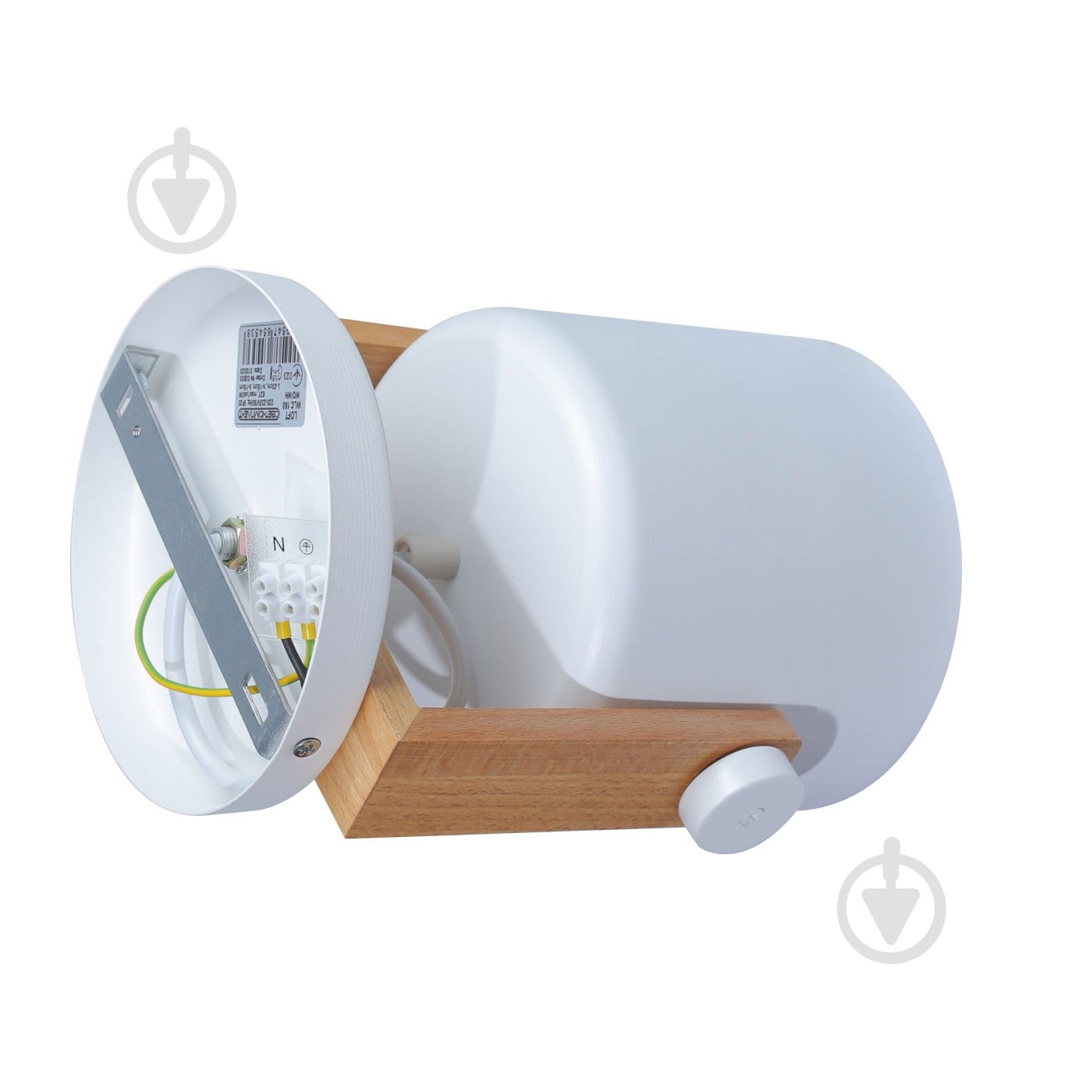 Бра Светкомплект Loft WLC 160 1x40 Вт E27 белый/дерево - фото 2