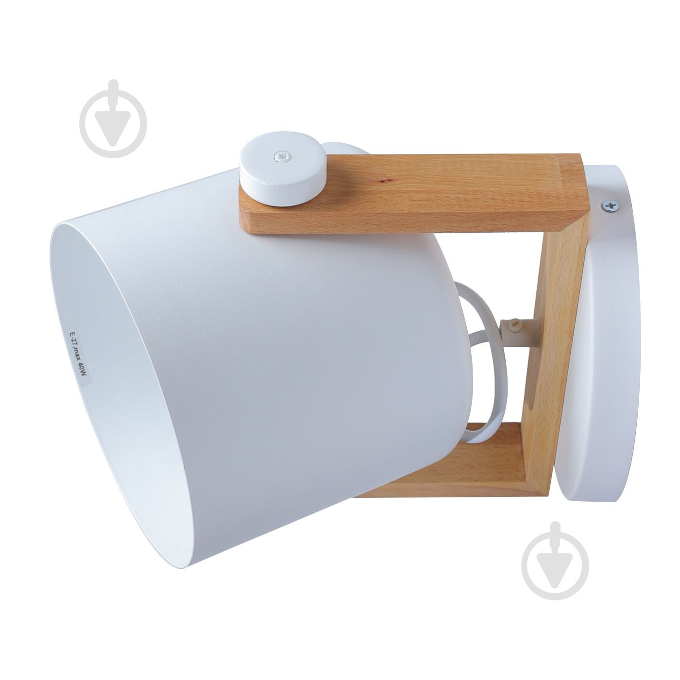 Бра Светкомплект Loft WLC 160 1x40 Вт E27 белый/дерево - фото 1