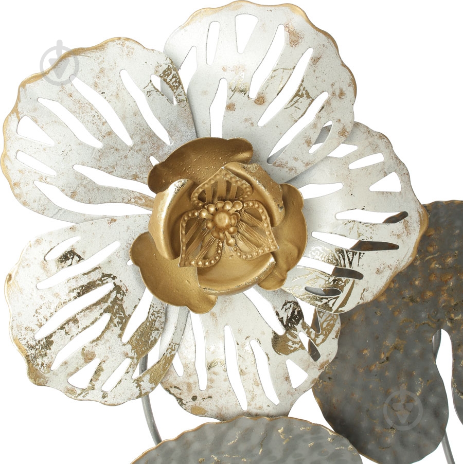 Декор настінний Flowers 165x69 см срібний - фото 3