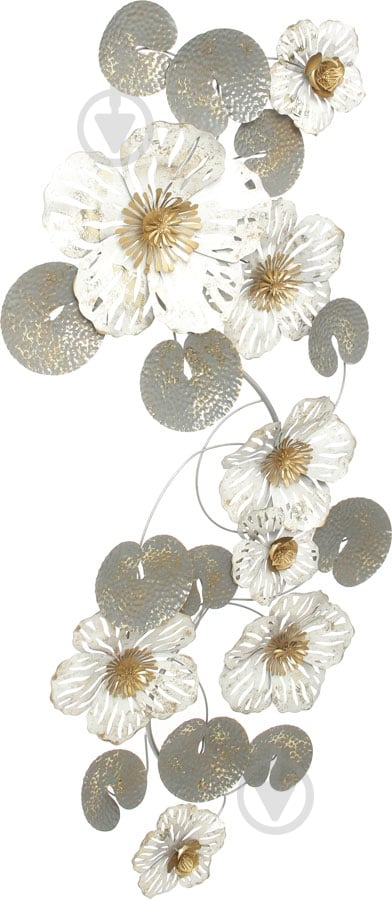 Декор настінний Flowers 165x69 см срібний - фото 2