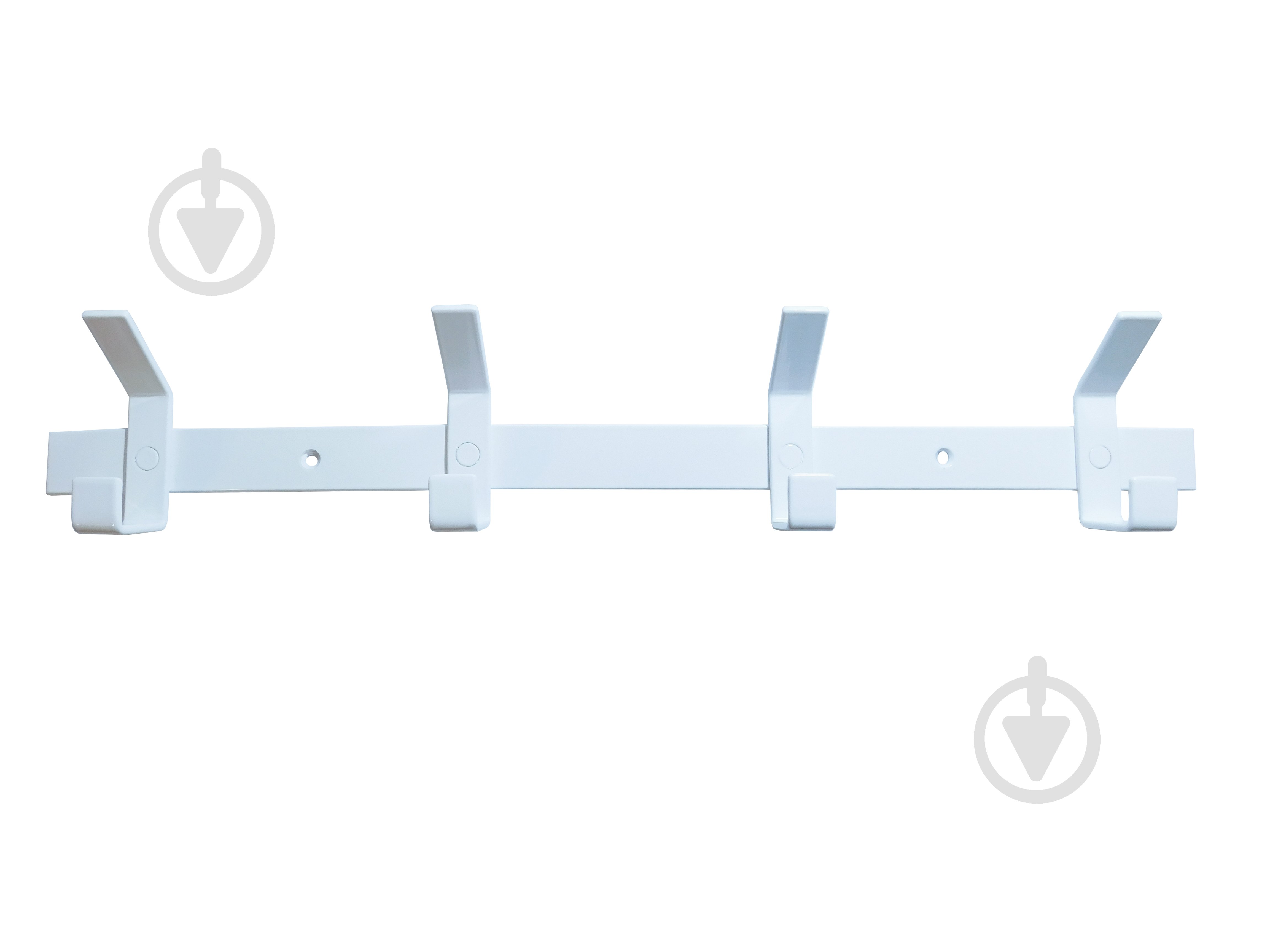 Вешалка настенная на 4 крюка белый RAL 9016 - фото 1