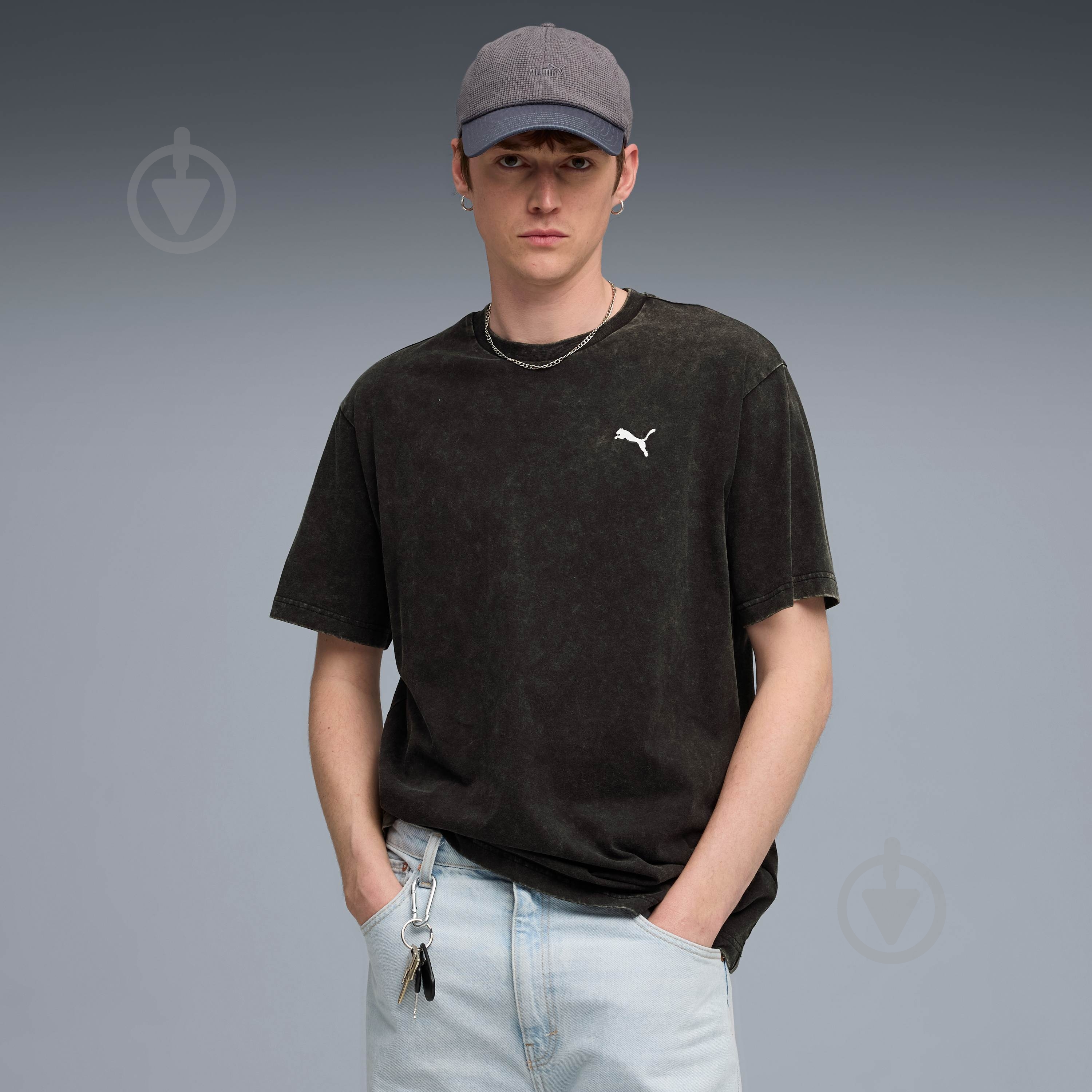 Футболка Puma ESS ELEVATED Relaxed Wash Tee 68804801 р.2XL чорний - фото 1