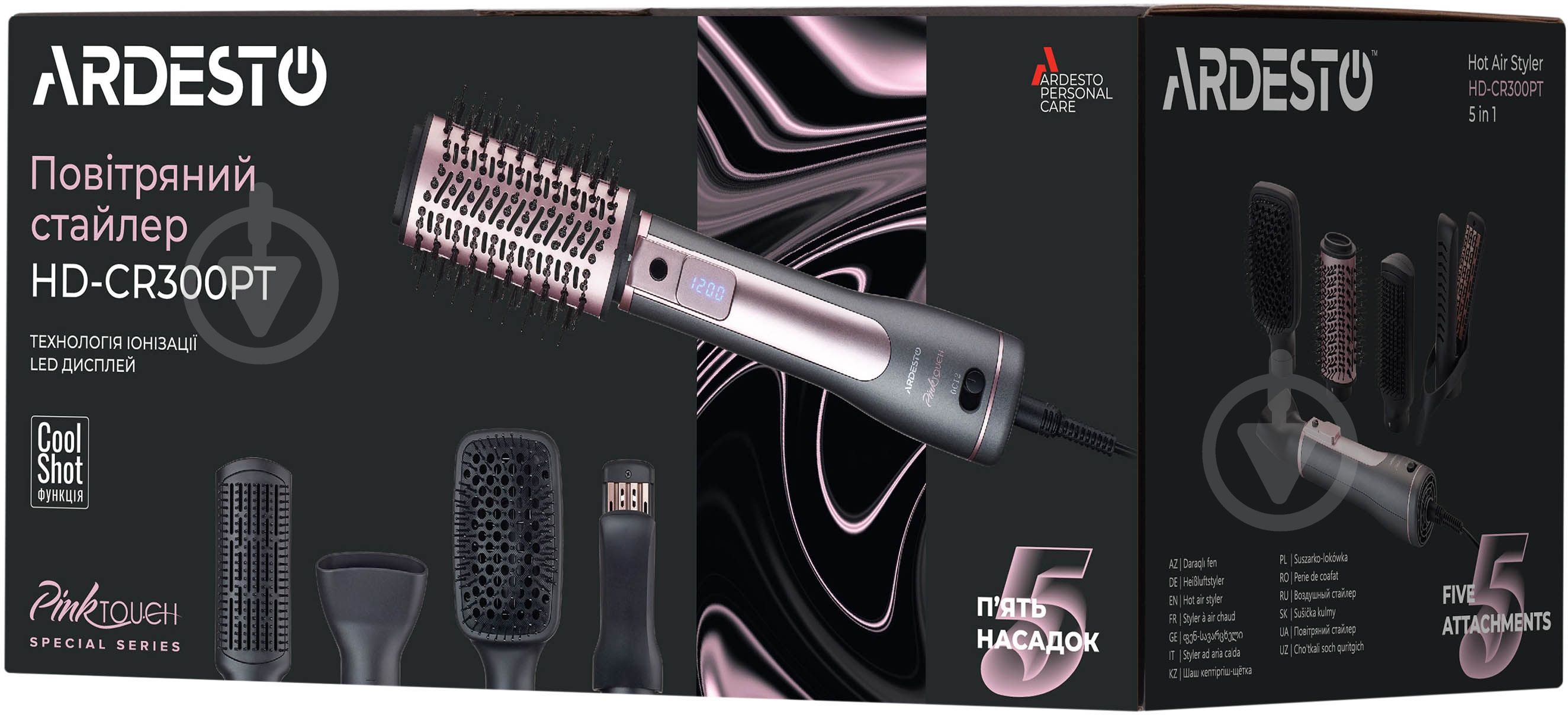 Фен-щітка ARDESTO Pink Touch HD-CR300PT - фото 20 Фен-щітка ARDESTO Pink Touch HD-CR300PT - фото 20