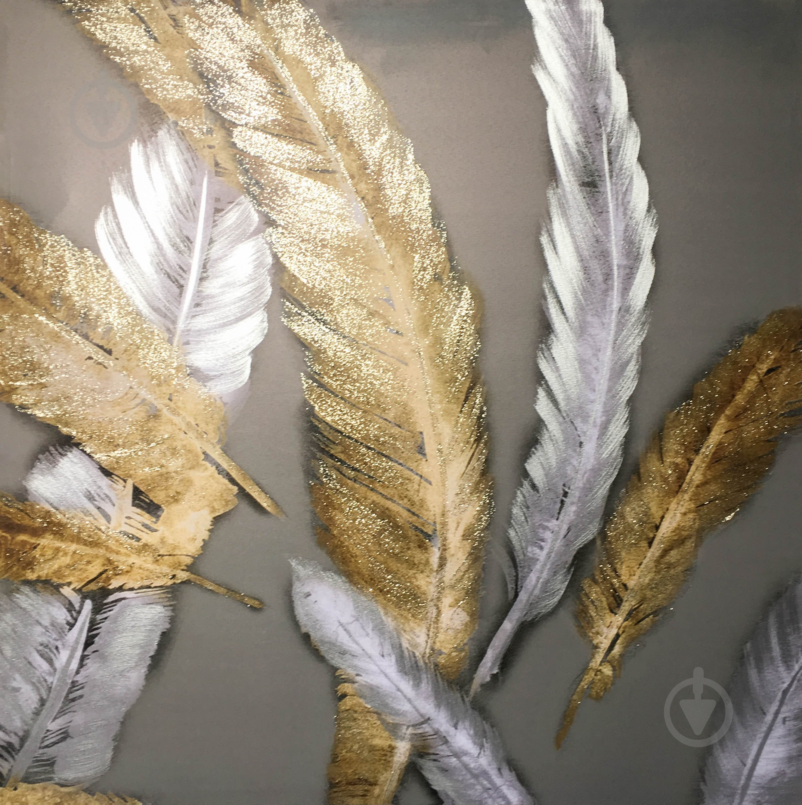 Картина Перья 80x80 см - фото 1