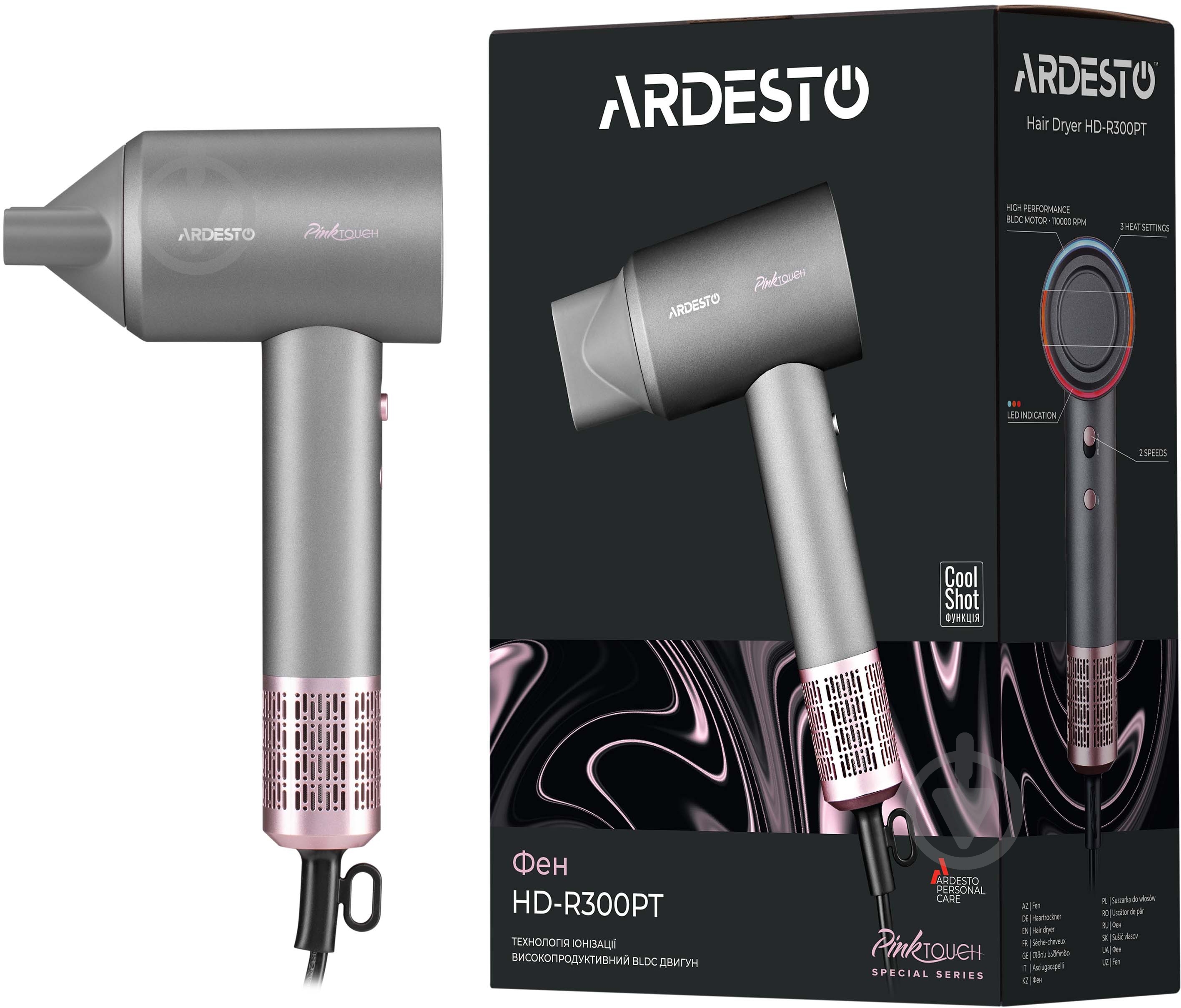 Фен Ardesto Pink Touch HD-R300PT - фото 21 Фен Ardesto Pink Touch HD-R300PT - фото 21