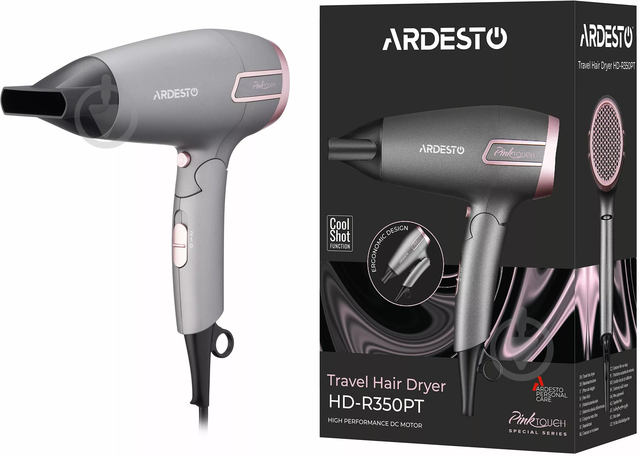 Фен Ardesto Pink Touch HD-R350PT - фото 8