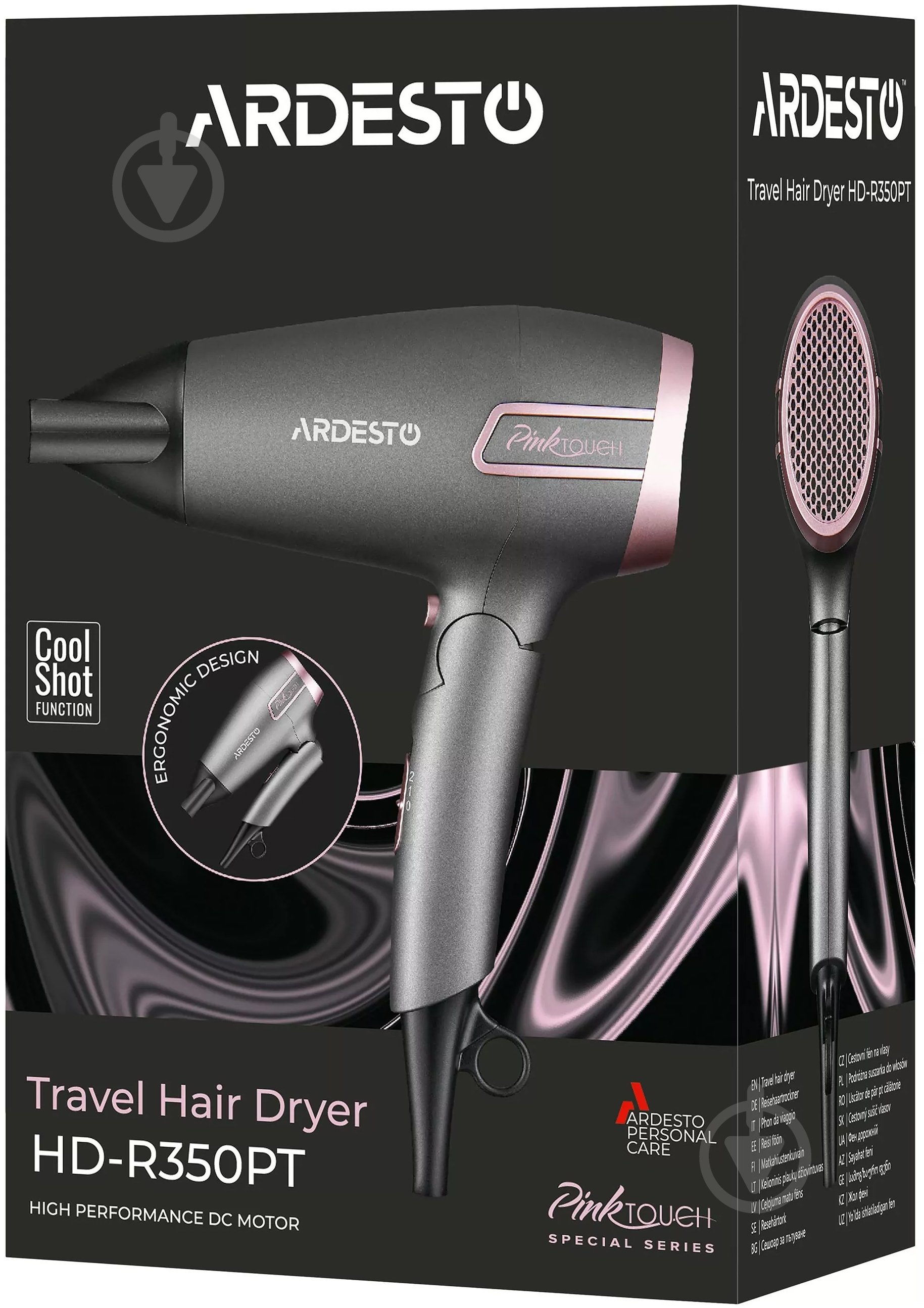 Фен Ardesto Pink Touch HD-R350PT - фото 9