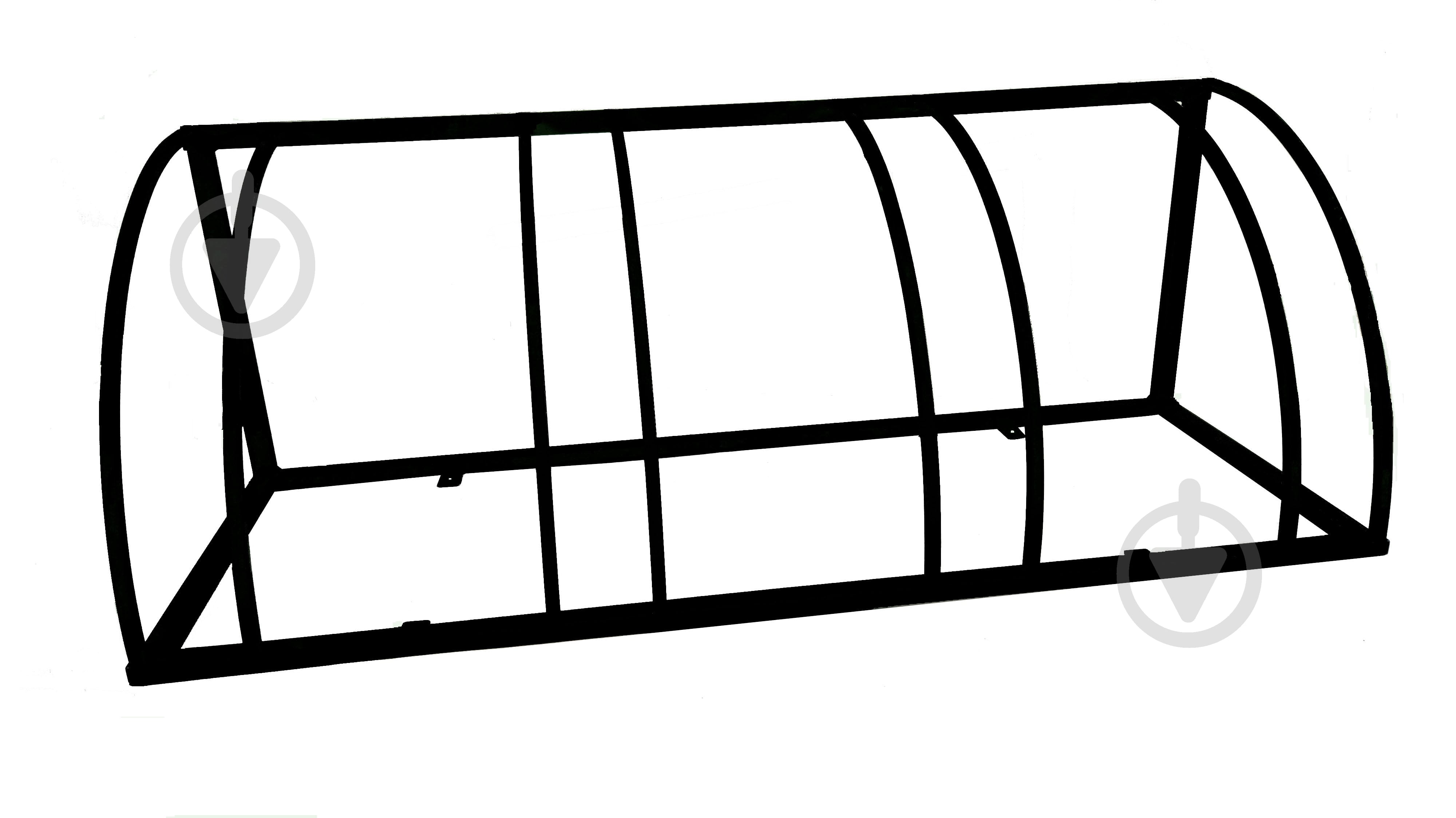Велопарковка 1400х510х510 мм 4 места черная - фото 1
