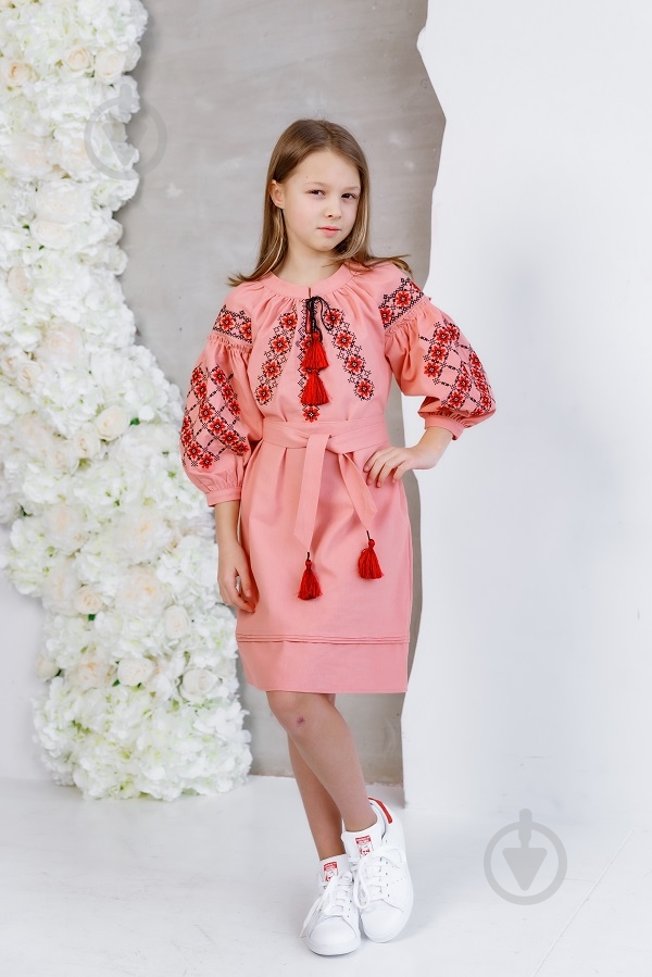 Платье Galychanka Звонка р.134 розовый Gdr-0223 - фото 1 Платье Galychanka Звонка р.134 розовый Gdr-0223 - фото 1