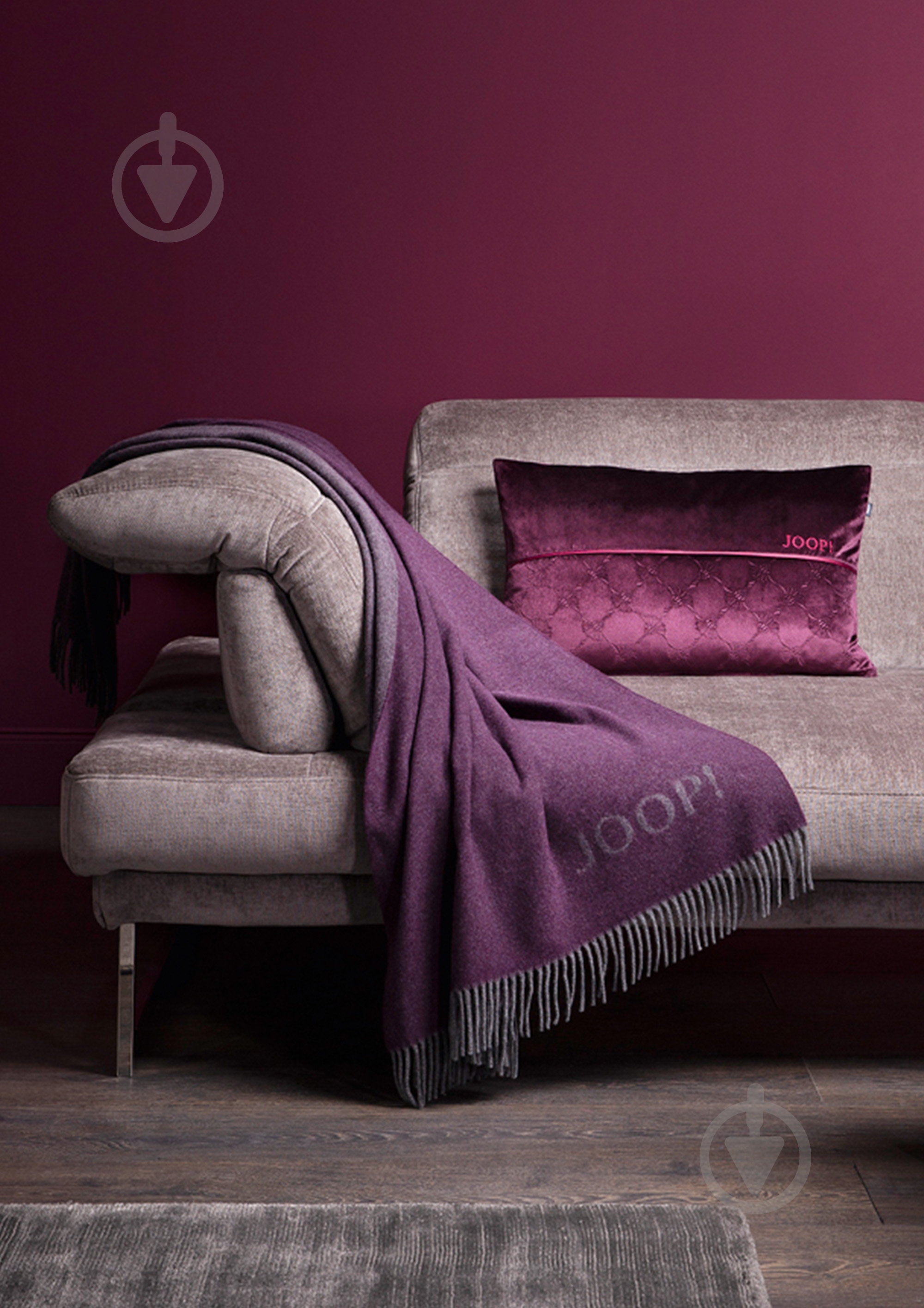 Плед Fine-DF Auberg-Graphit 130x180 см серый/фиолетовый Joop! - фото 2 Плед Fine-DF Auberg-Graphit 130x180 см серый/фиолетовый Joop! - фото 2