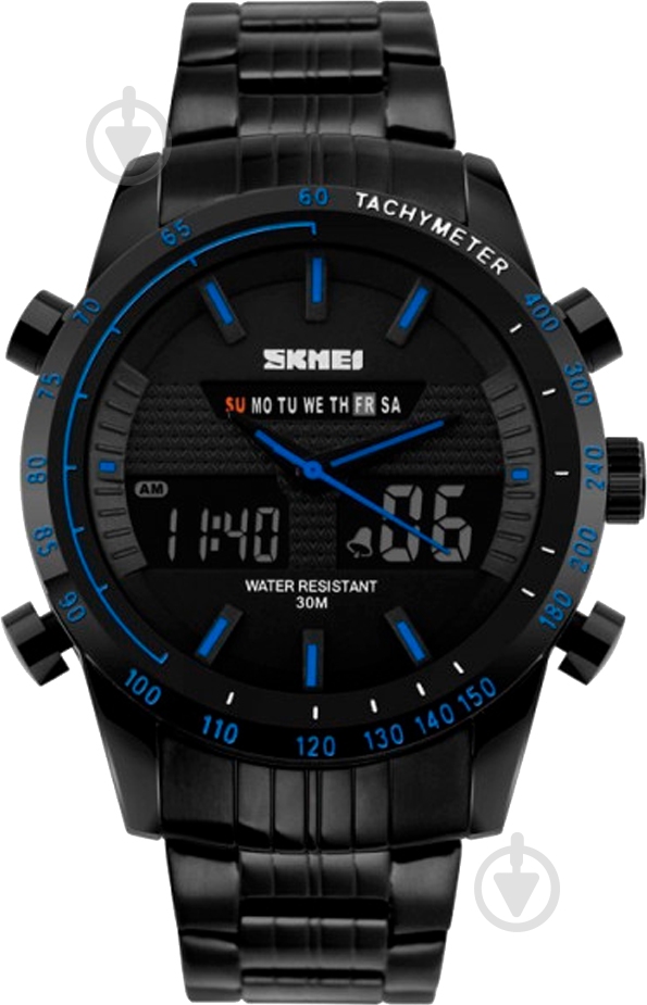 Наручные часы Skmei 1131 black/blue (1131BOXBKBL) - фото 1