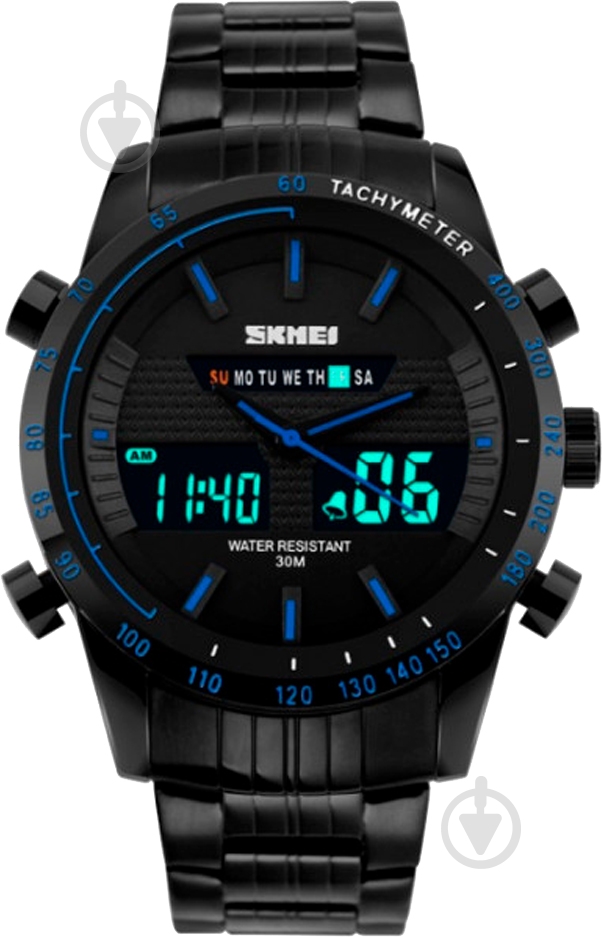 Наручные часы Skmei 1131 black/blue (1131BOXBKBL) - фото 2