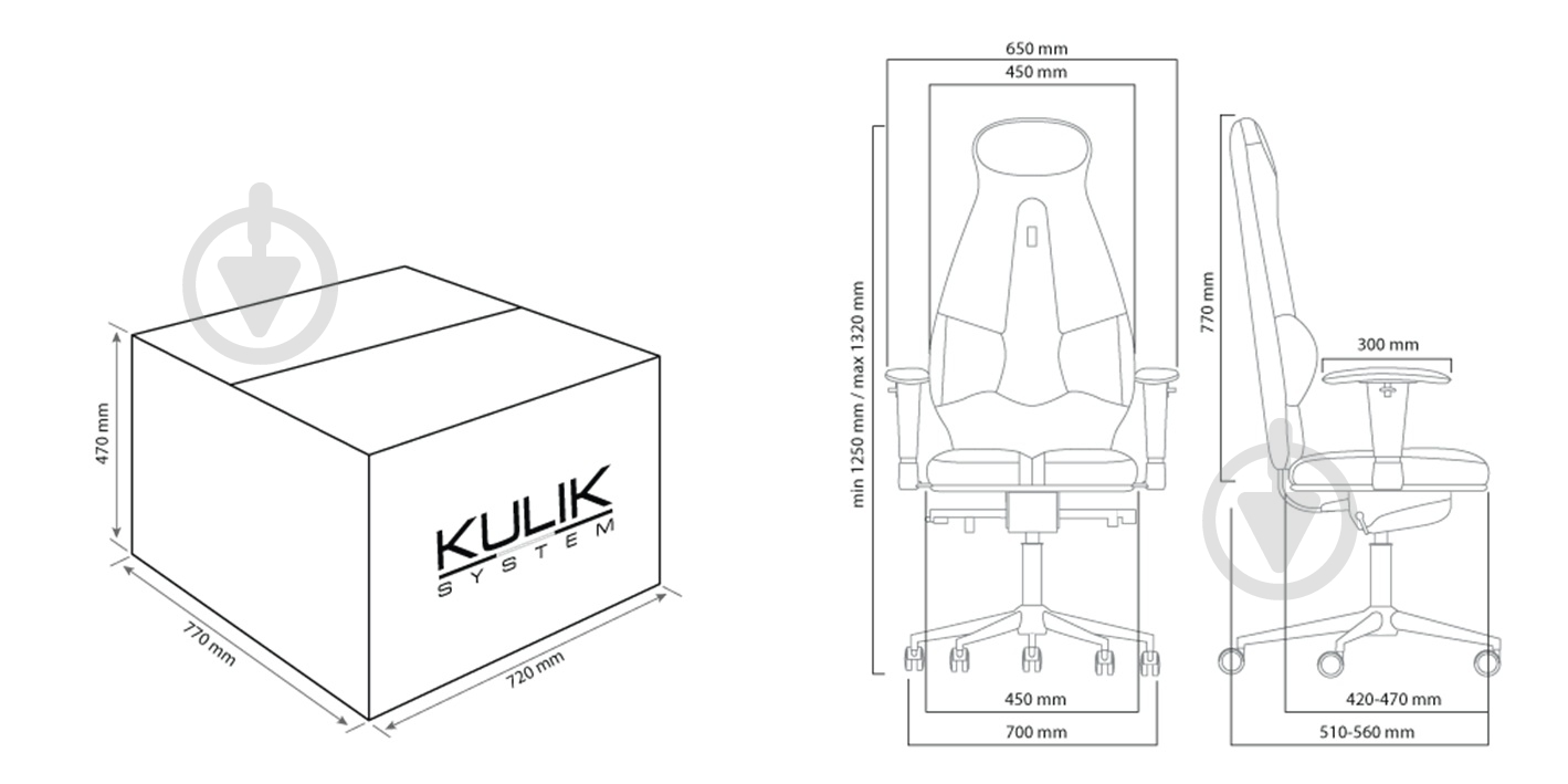 Крісло ергономічне Kulik System Galaxy без дизайнерського шва 1107 сірий - фото 5