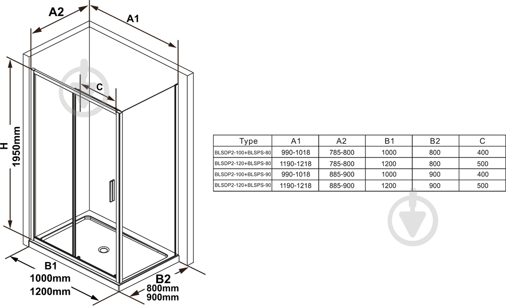 Нерухома стінка Ravak Nexty NPSS білий+transparent 90O70100Z1 - фото 3