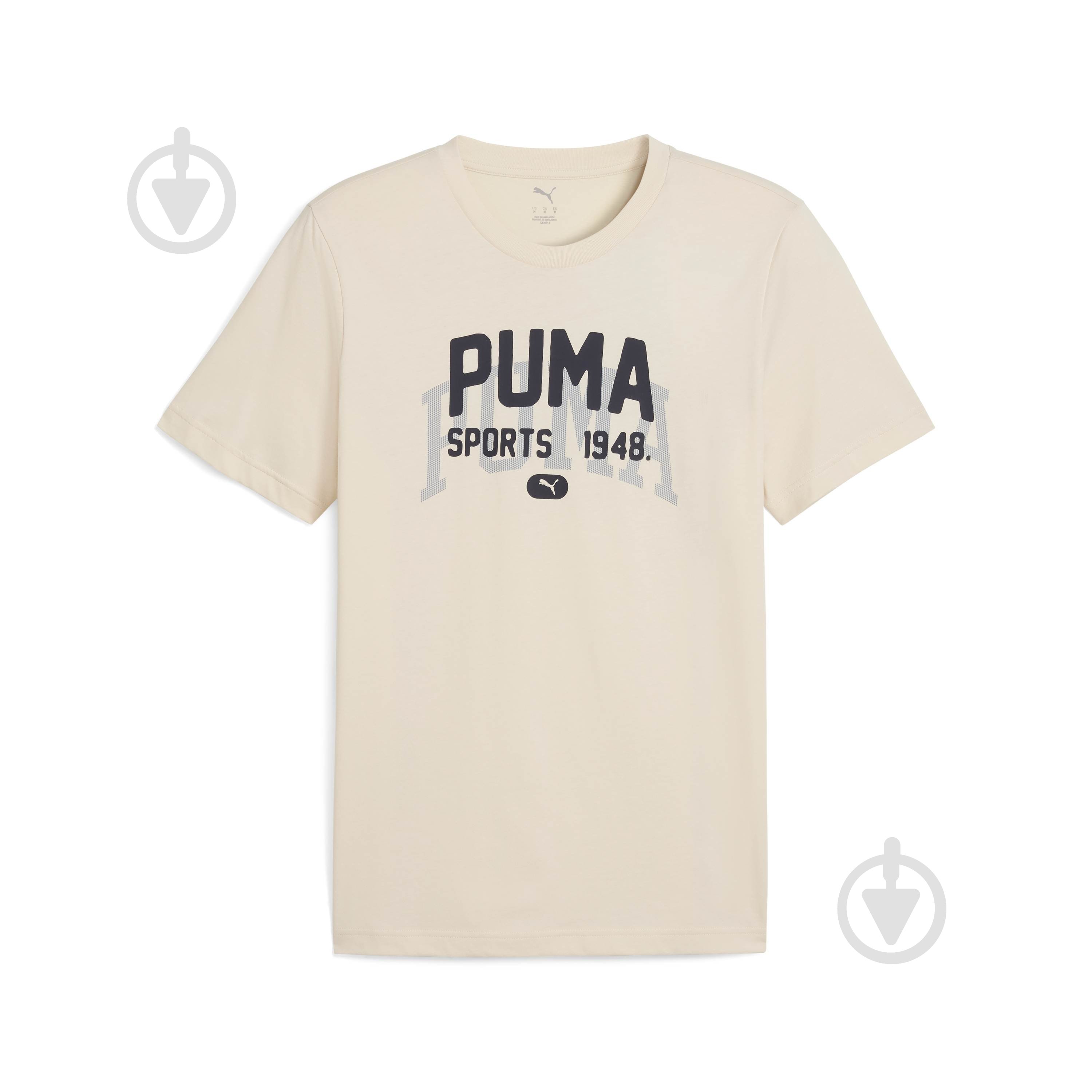 Футболка Puma GRAPHIC Varsity Tee 68803587 р.L бежевый - фото 4 Футболка Puma GRAPHIC Varsity Tee 68803587 р.L бежевый - фото 4