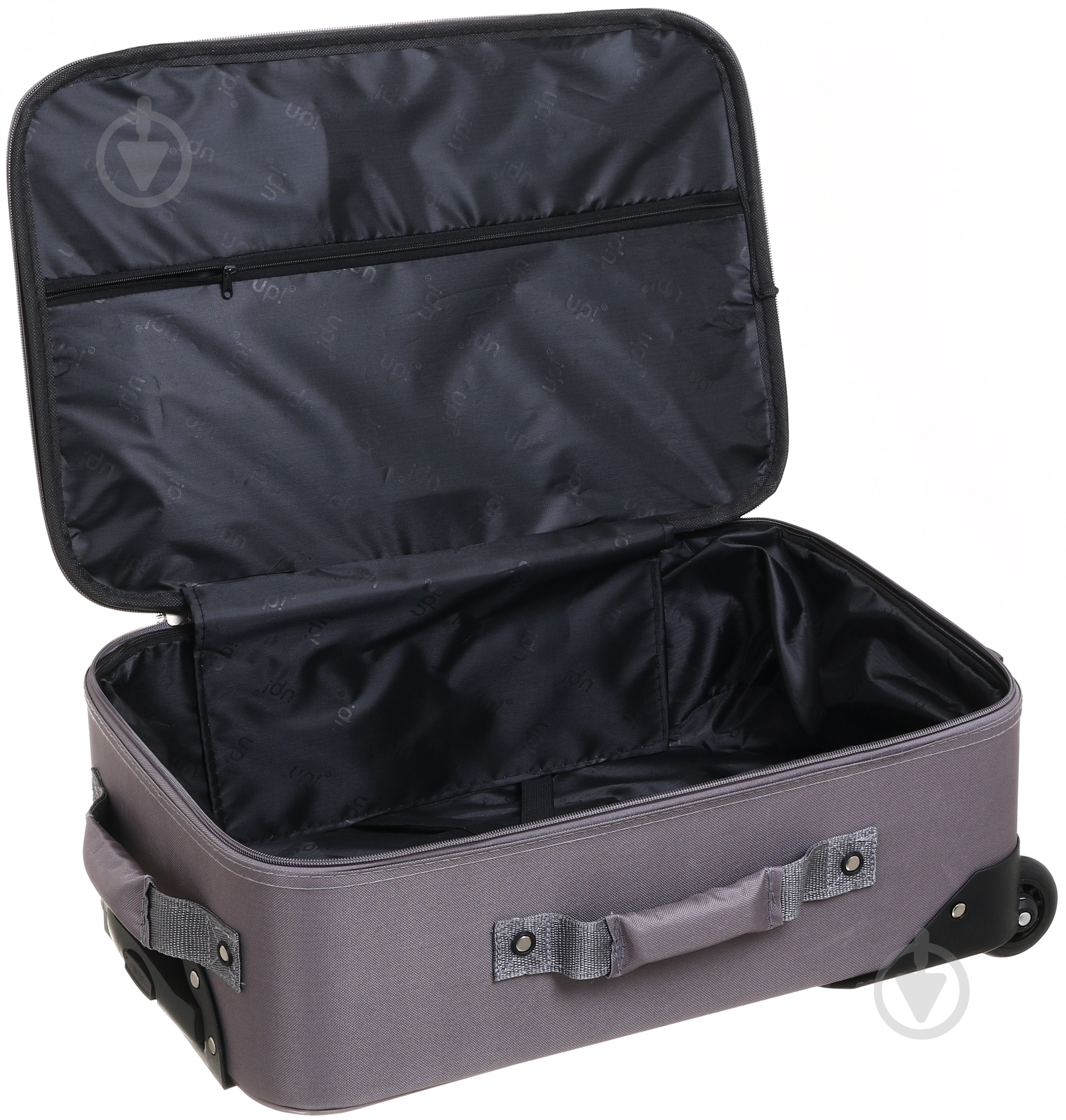 Чемодан UP! (Underprice) 30 л серый KX22003 51х35х17 см - фото 6