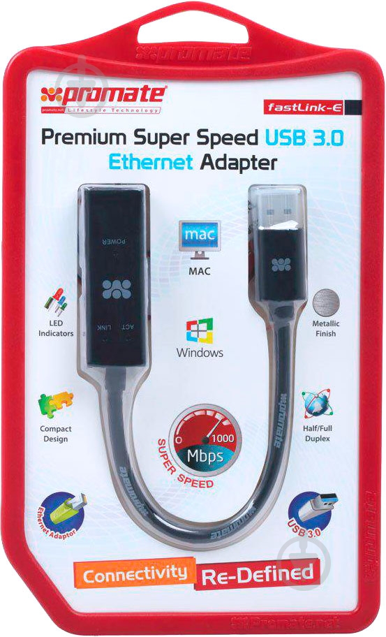 Сетевой адаптер Promate Fastlink-E - фото 2